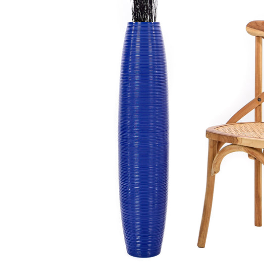 Large Mango Wood Floor Vase – Handcrafted Decorative Highlight from Thailand, 85 cm