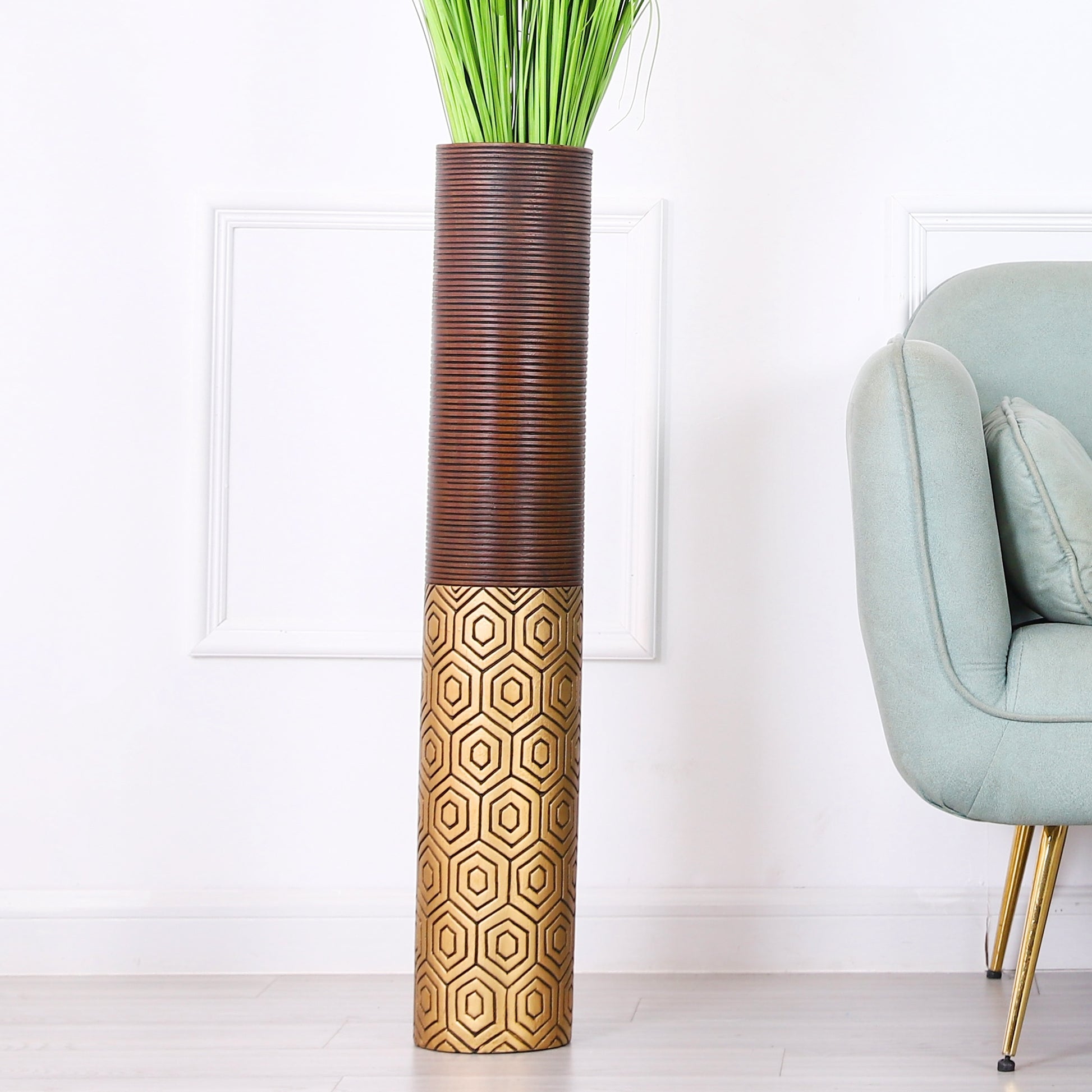 Large Resin Floor Vase – Stylish Waterproof Vase for Fresh & Dried Flowers, 85 cm