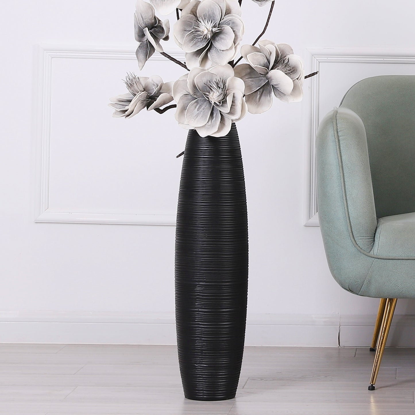 Large Resin Floor Vase – Stylish Waterproof Vase for Fresh & Dried Flowers, 65 cm
