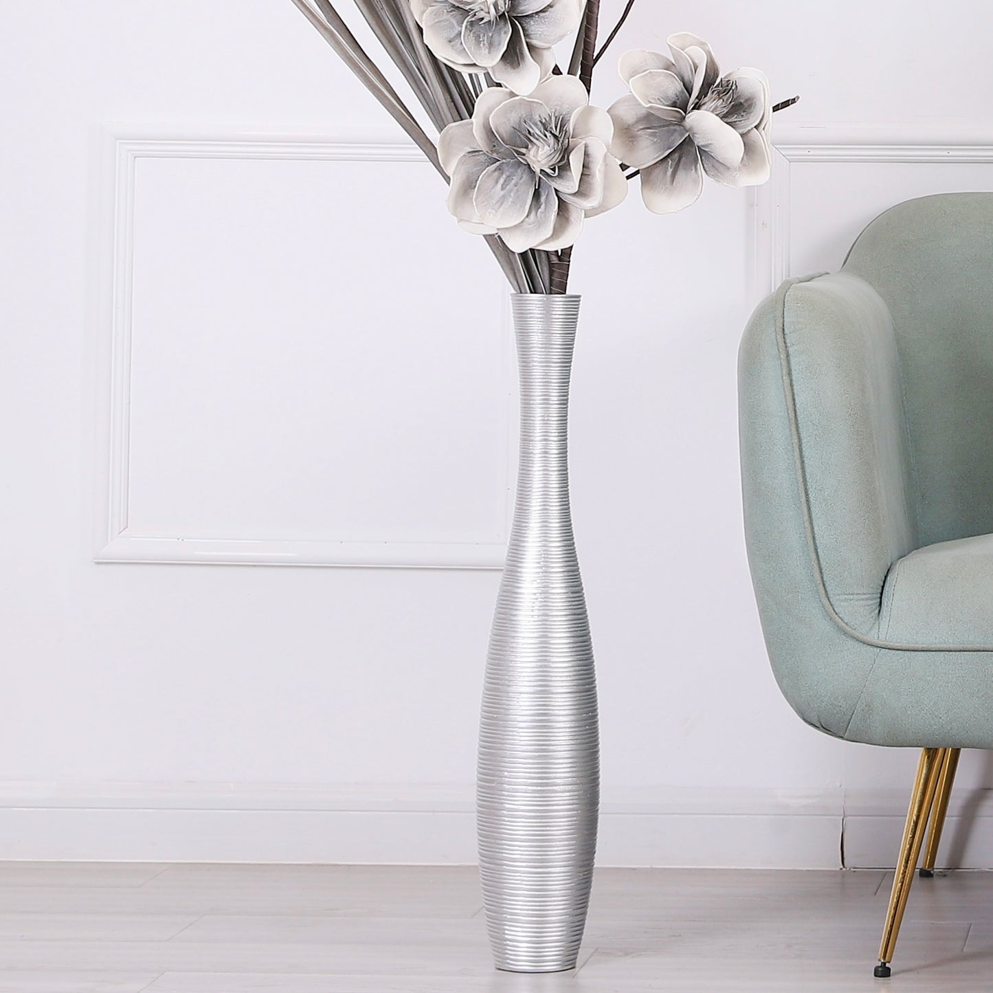 Large Resin Floor Vase – Stylish Waterproof Vase for Fresh & Dried Flowers, 65 cm