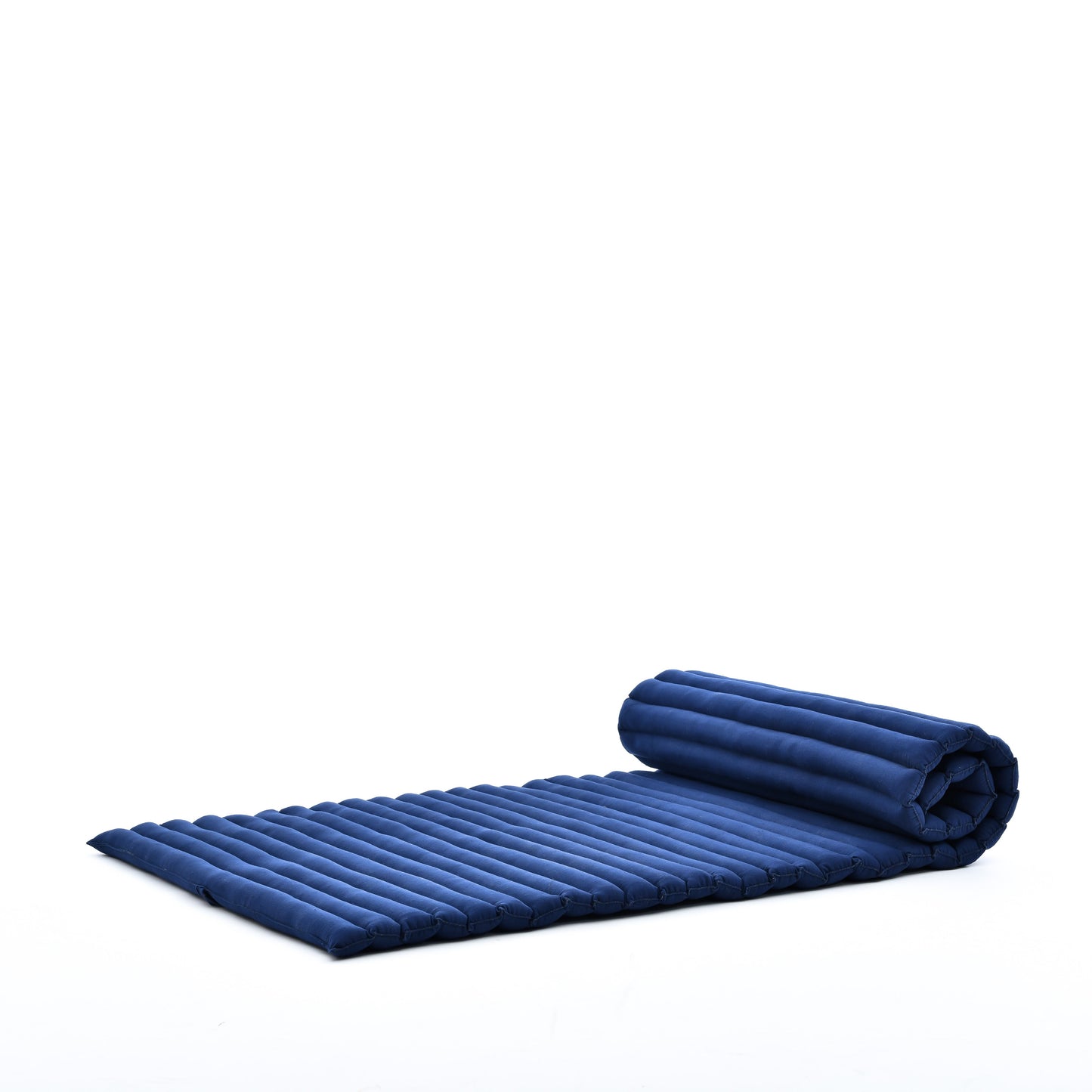Kapok Roll-Up Mattress – Foldable Sleeping & Relax Mat with Cotton Cover for Home & Outdoor Use, Cl44 - blue, M: 190x70 cm
