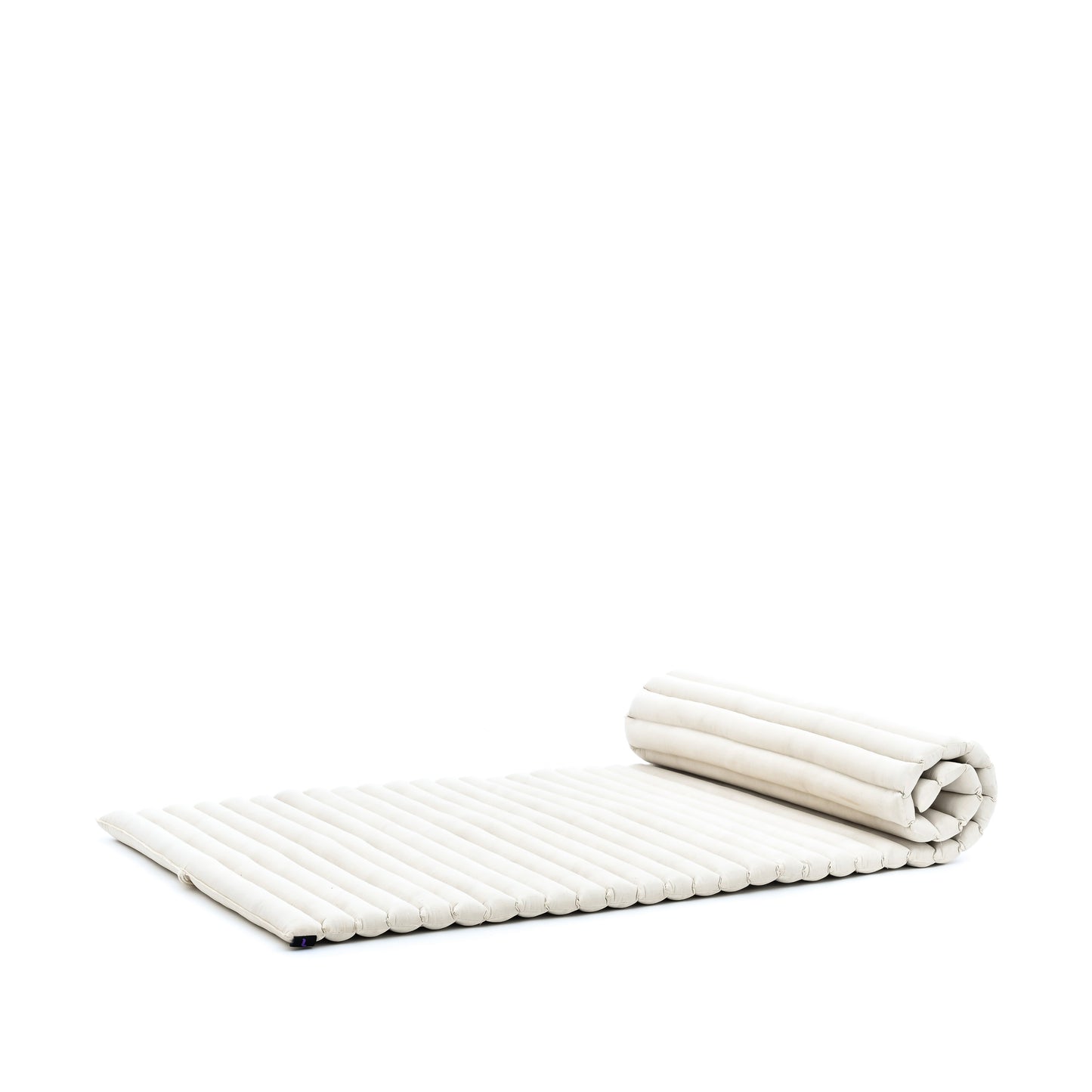Kapok Roll-Up Mattress – Foldable Sleeping & Relax Mat with Cotton Cover for Home & Outdoor Use, Cl01 - Ecru, M: 190x70 cm
