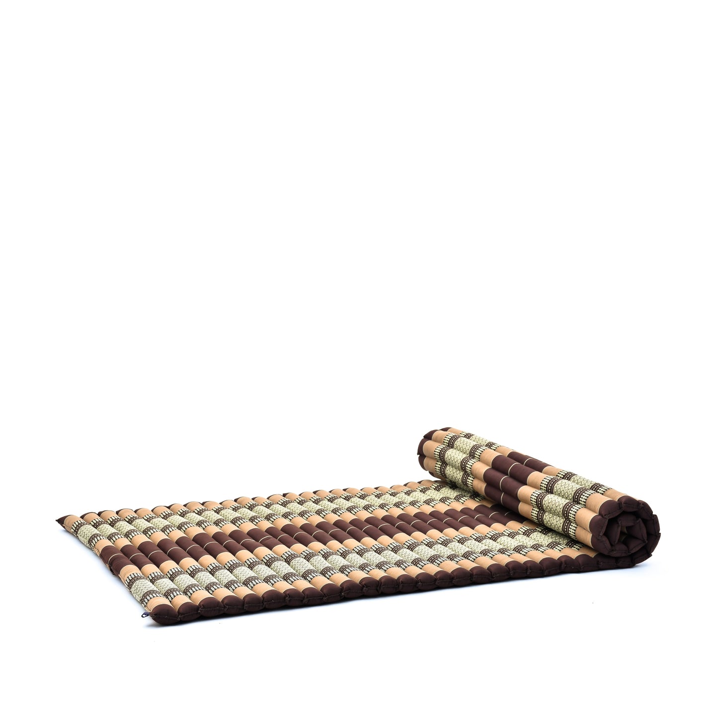 Kapok Roll-Up Mattress – Foldable Sleeping & Relax Mat with Cotton Cover for Home & Outdoor Use, Sf10 - Brown, L: 190x100 cm