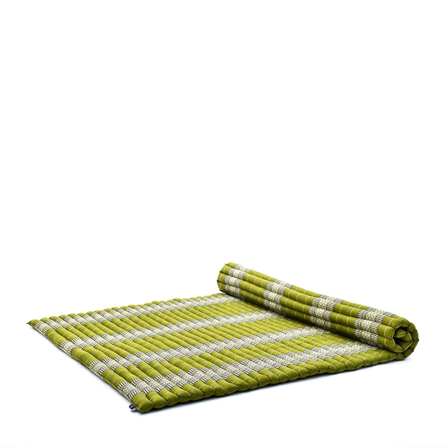 Kapok Roll-Up Mattress – Foldable Sleeping & Relax Mat with Cotton Cover for Home & Outdoor Use, Sf17 - Green, XL: 190x145 cm