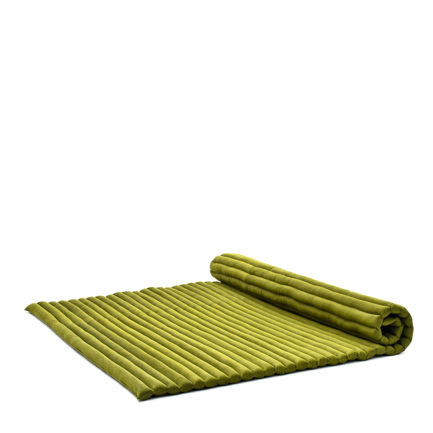 Kapok Roll-Up Mattress – Foldable Sleeping & Relax Mat with Cotton Cover for Home & Outdoor Use, Cl23 - Green, XL: 190x145 cm