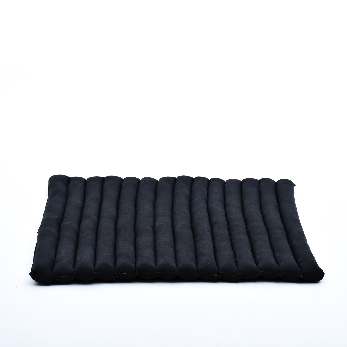 Large Kapok Zabuton Meditation Cushion – Rectangular Floor Mat with Cotton Cover, Cl02 - Black