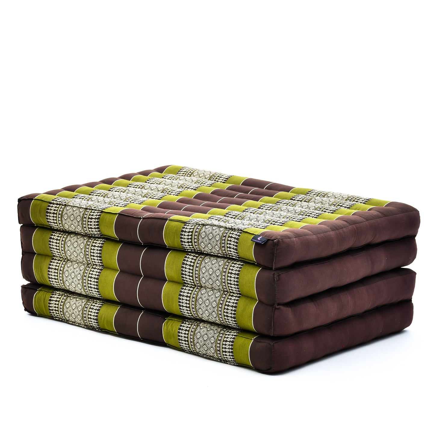 Kapok Folding Mattress – Thick Cotton Padded Guest Bed for Home, Sleeping & Mindfulness Corner, Sf20 - Brown, Green, M: 200x70 cm