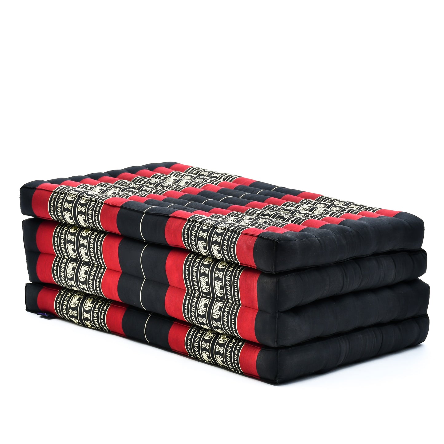 Kapok Folding Mattress – Thick Cotton Padded Guest Bed for Home, Sleeping & Mindfulness Corner, Sf13 - Red, Black, M: 200x70 cm