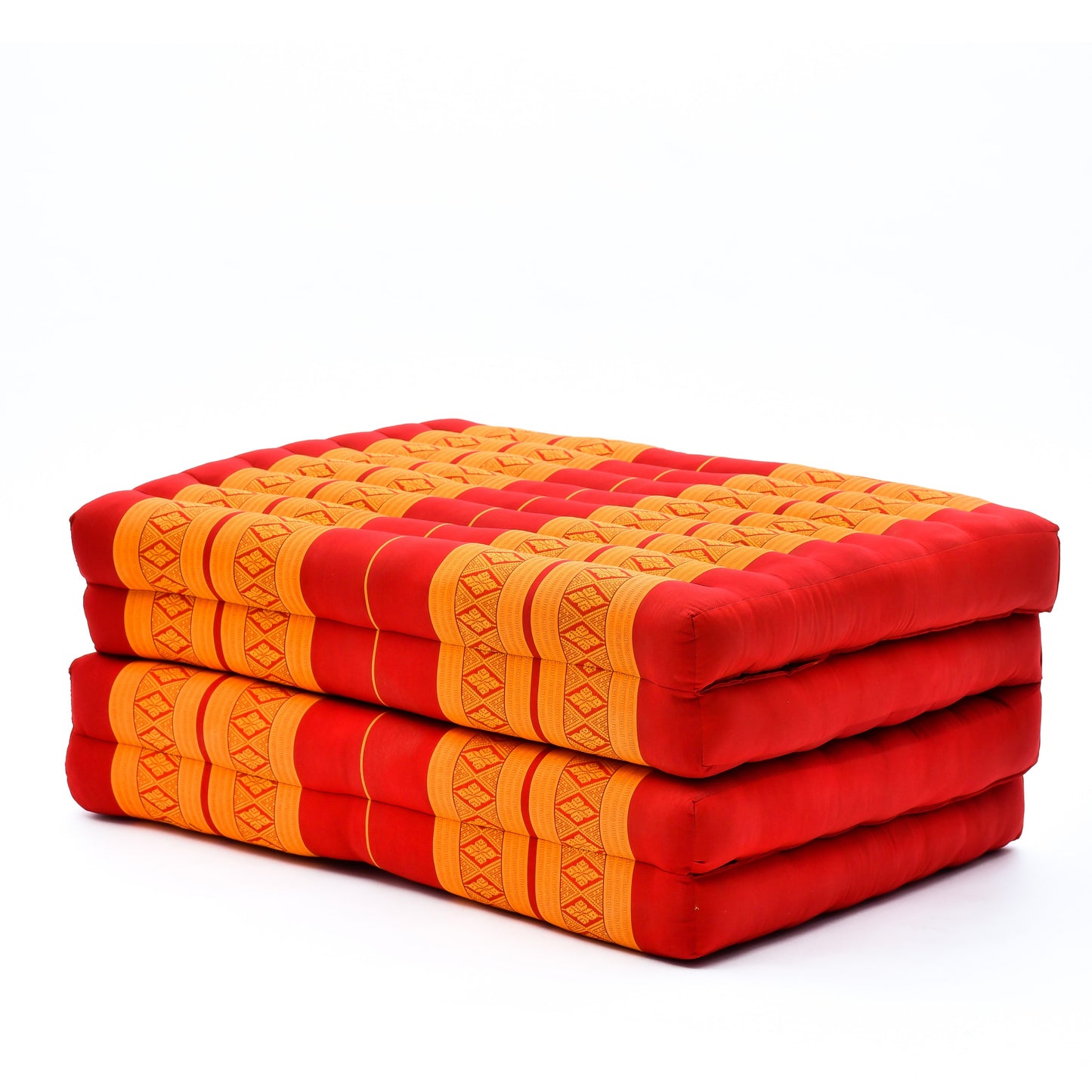 Kapok Folding Mattress – Thick Cotton Padded Guest Bed for Home, Sleeping & Mindfulness Corner, Sf02 - Orange, M: 200x70 cm