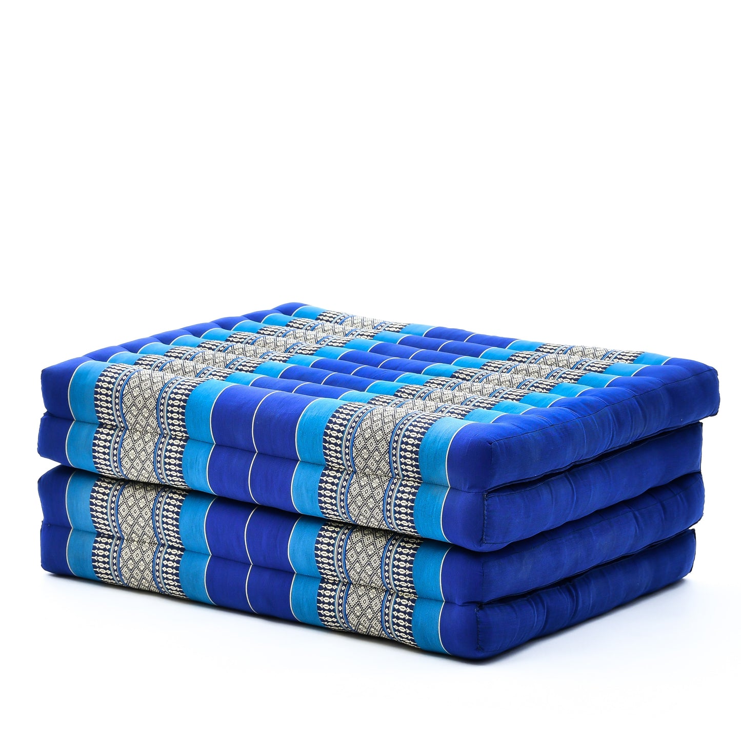 Kapok Folding Mattress – Thick Cotton Padded Guest Bed for Home, Sleeping & Mindfulness Corner, Sf28 - Blue, M: 200x70 cm