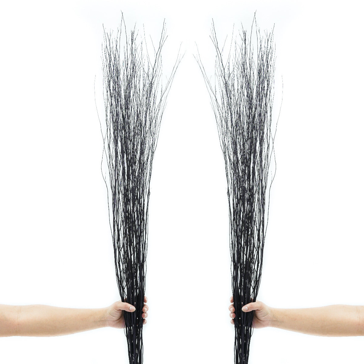 2-Pack Rattan Sticks for Floor Vases – Natural Decorative Twigs ( 8 per Bundle), black brown, Rattan Branches