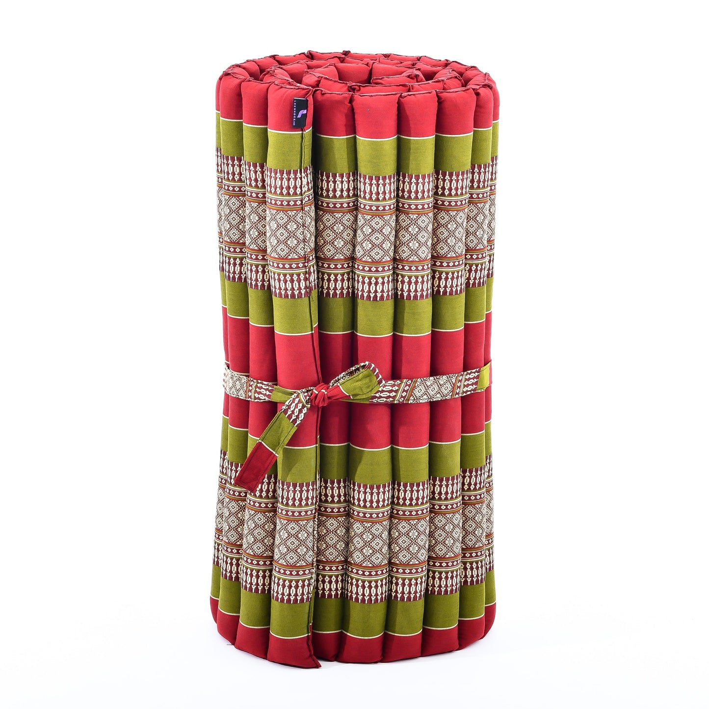 Kapok Roll-Up Mattress – Foldable Sleeping & Relax Mat with Cotton Cover for Home & Outdoor Use, Sf11 - Red, Green, M: 190x70 cm