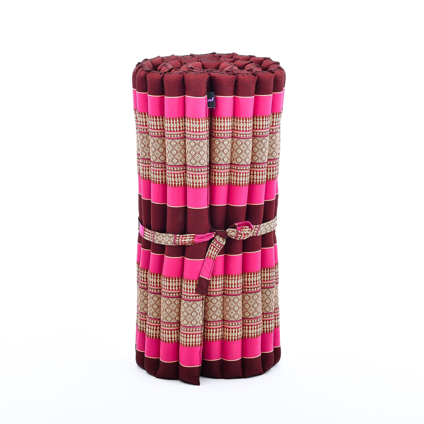 Kapok Roll-Up Mattress – Foldable Sleeping & Relax Mat with Cotton Cover for Home & Outdoor Use, Sf29 - Auburn, Pink, M: 190x70 cm