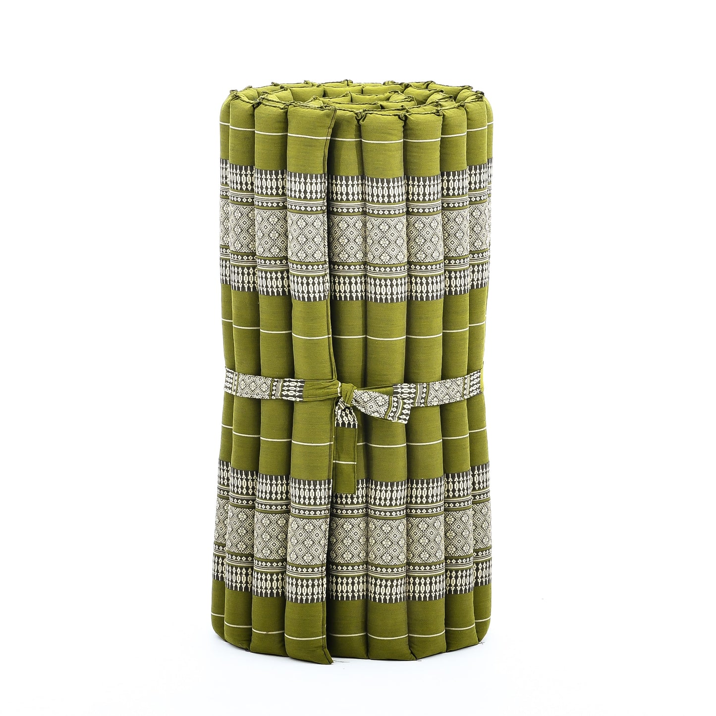 Kapok Roll-Up Mattress – Foldable Sleeping & Relax Mat with Cotton Cover for Home & Outdoor Use, Sf17 - Green, M: 190x70 cm