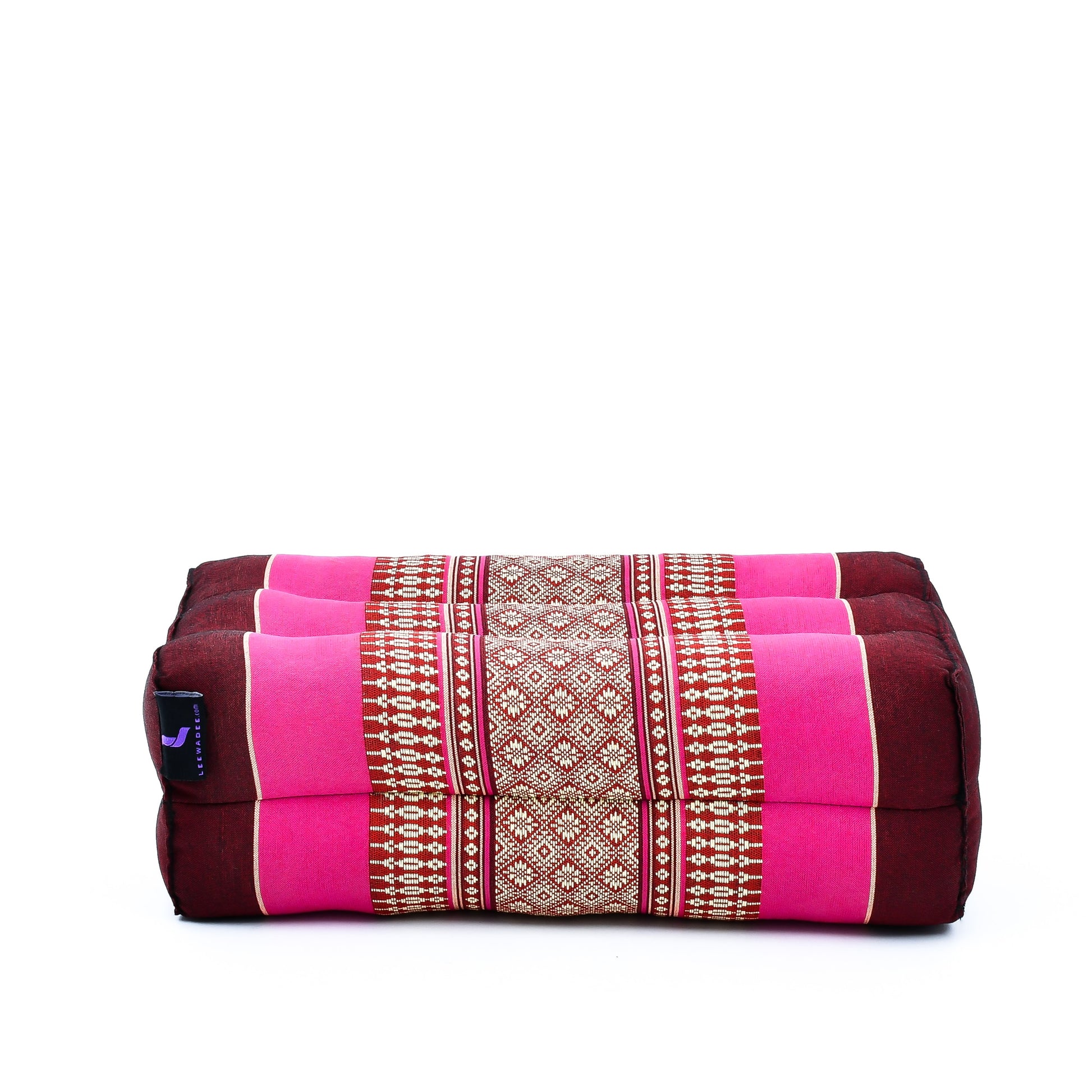 Kapok Yoga Block Cushion – Firm Meditation & Yoga Cushion with Cotton Cover, Sf29 - Auburn, Pink