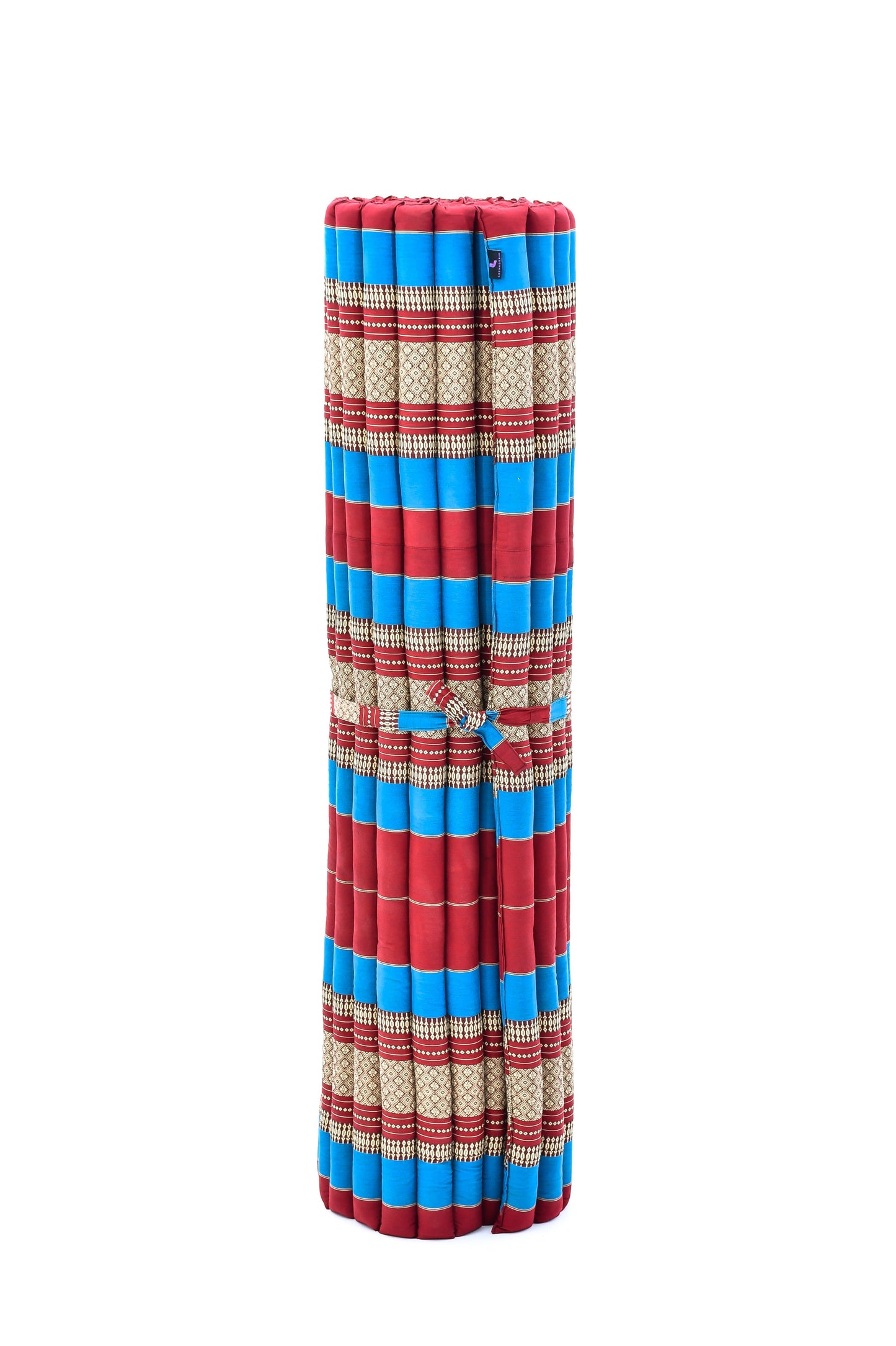 Kapok Roll-Up Mattress – Foldable Sleeping & Relax Mat with Cotton Cover for Home & Outdoor Use, Sf27 - Blue, Red, XL: 190x145 cm