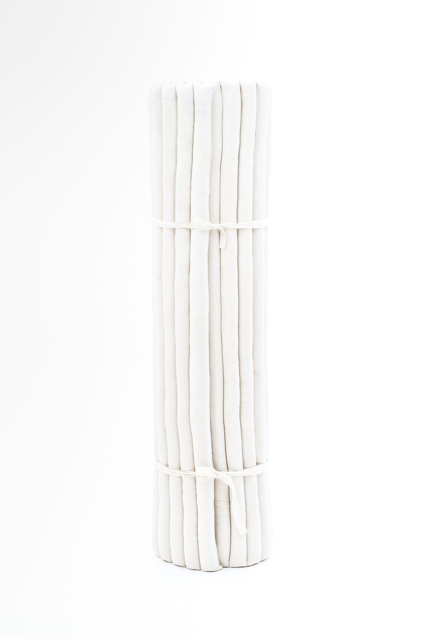 Kapok Roll-Up Mattress – Foldable Sleeping & Relax Mat with Cotton Cover for Home & Outdoor Use, Cl01 - Ecru, XL: 190x145 cm