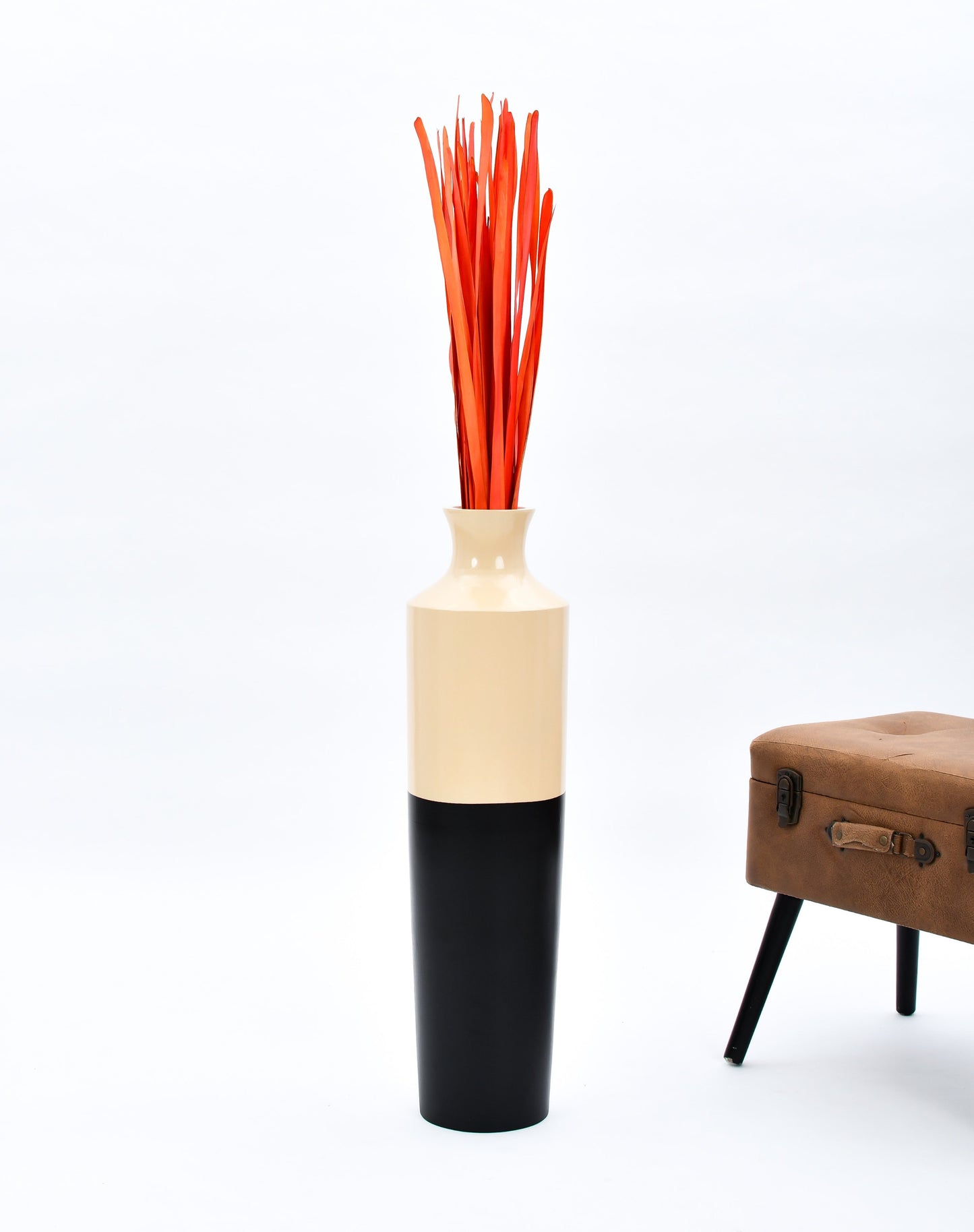 2-Pack Rattan Sticks for Floor Vases – Natural Decorative Twigs ( 8 per Bundle), orange, Palm Leaf