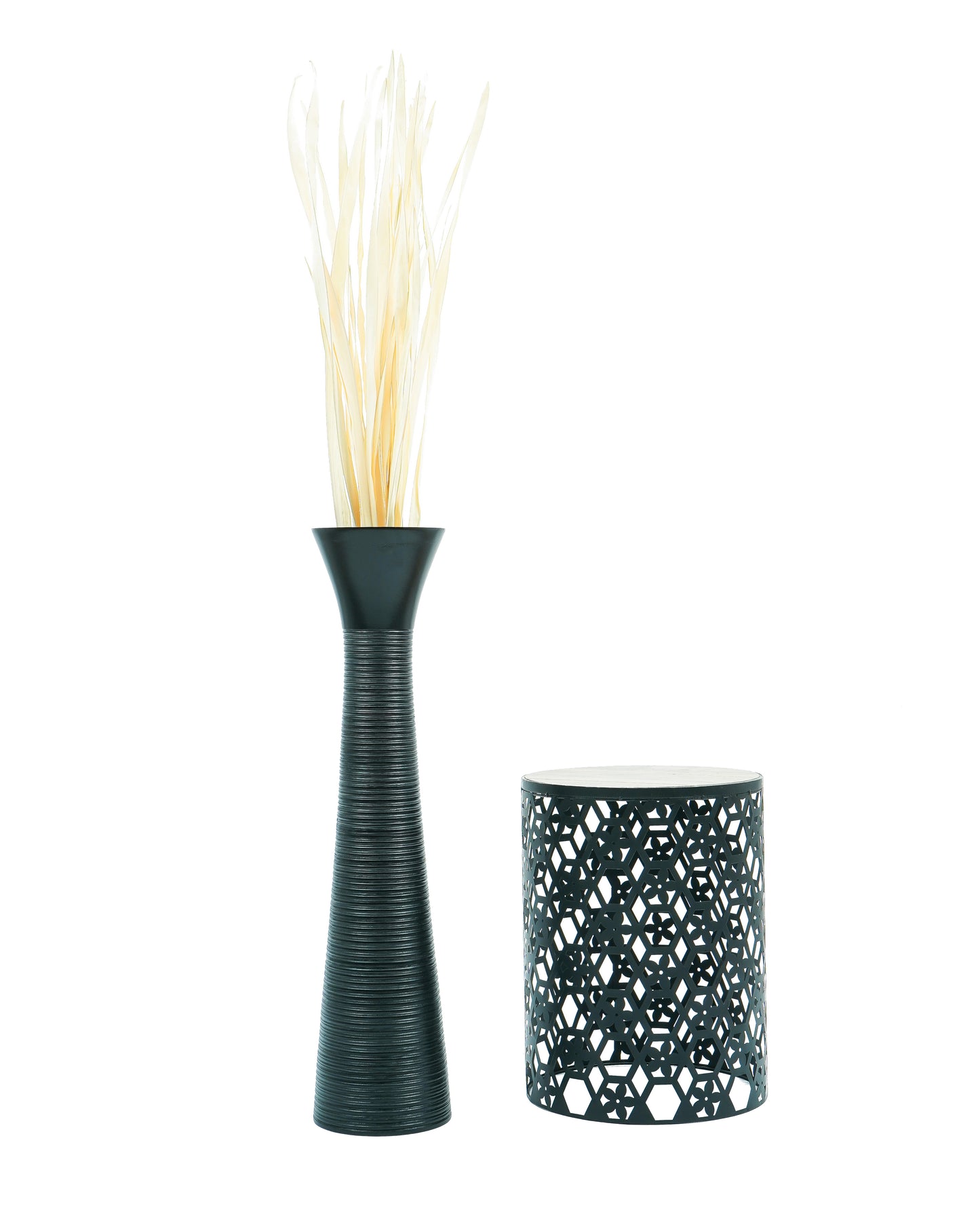 Large Mango Wood Floor Vase – Handcrafted Decorative Highlight from Thailand, 85 cm