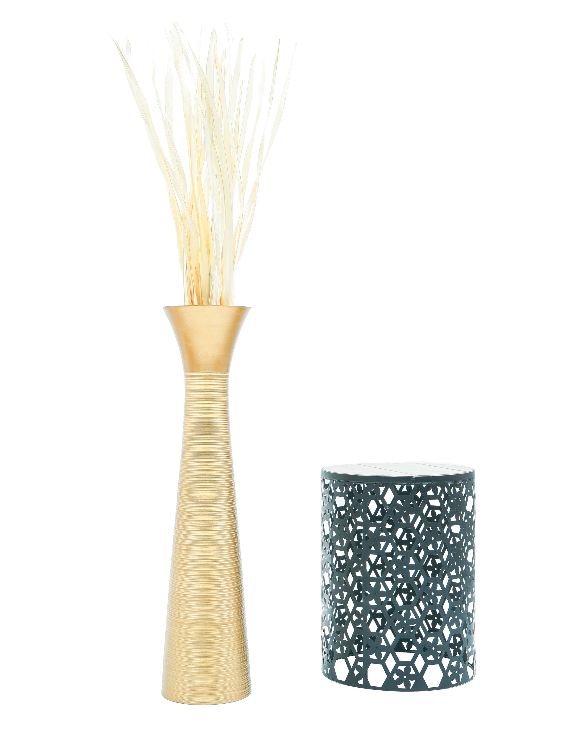 Large Mango Wood Floor Vase – Handcrafted Decorative Highlight from Thailand, 85 cm