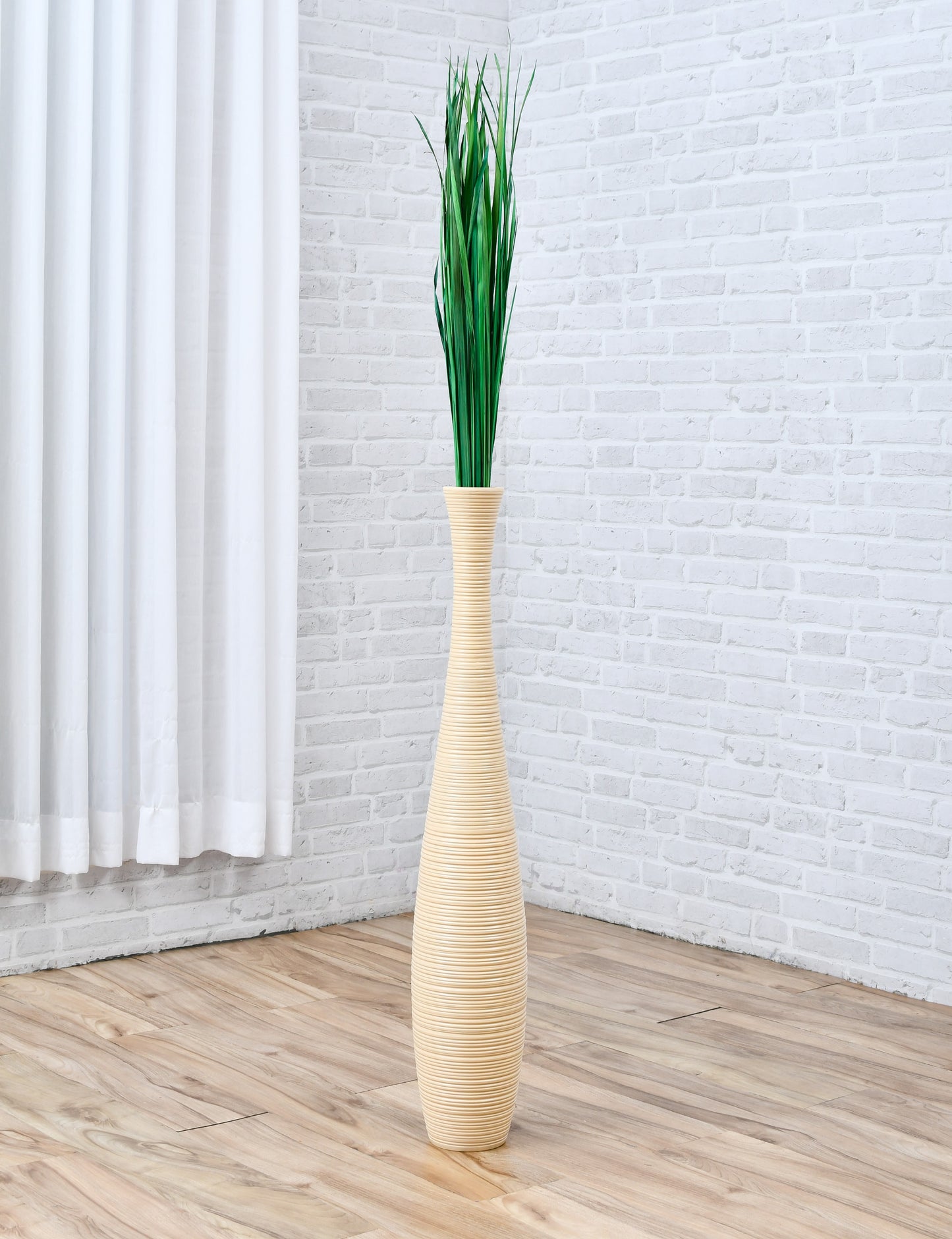 2-Pack Rattan Sticks for Floor Vases – Natural Decorative Twigs ( 8 per Bundle), dark green, Dried Grass