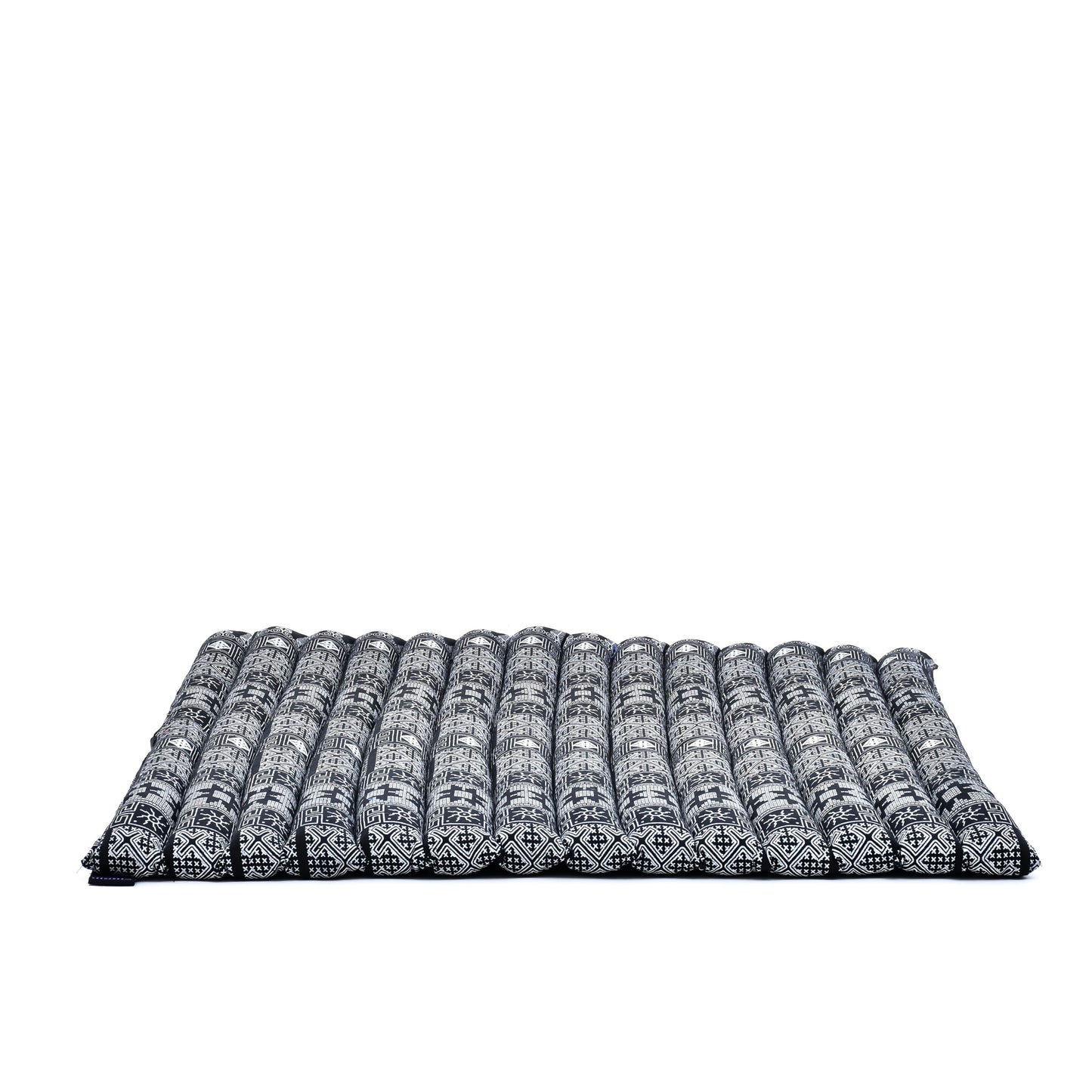 Large Kapok Zabuton Meditation Cushion – Rectangular Floor Mat with Cotton Cover, Cbt4 - Black
