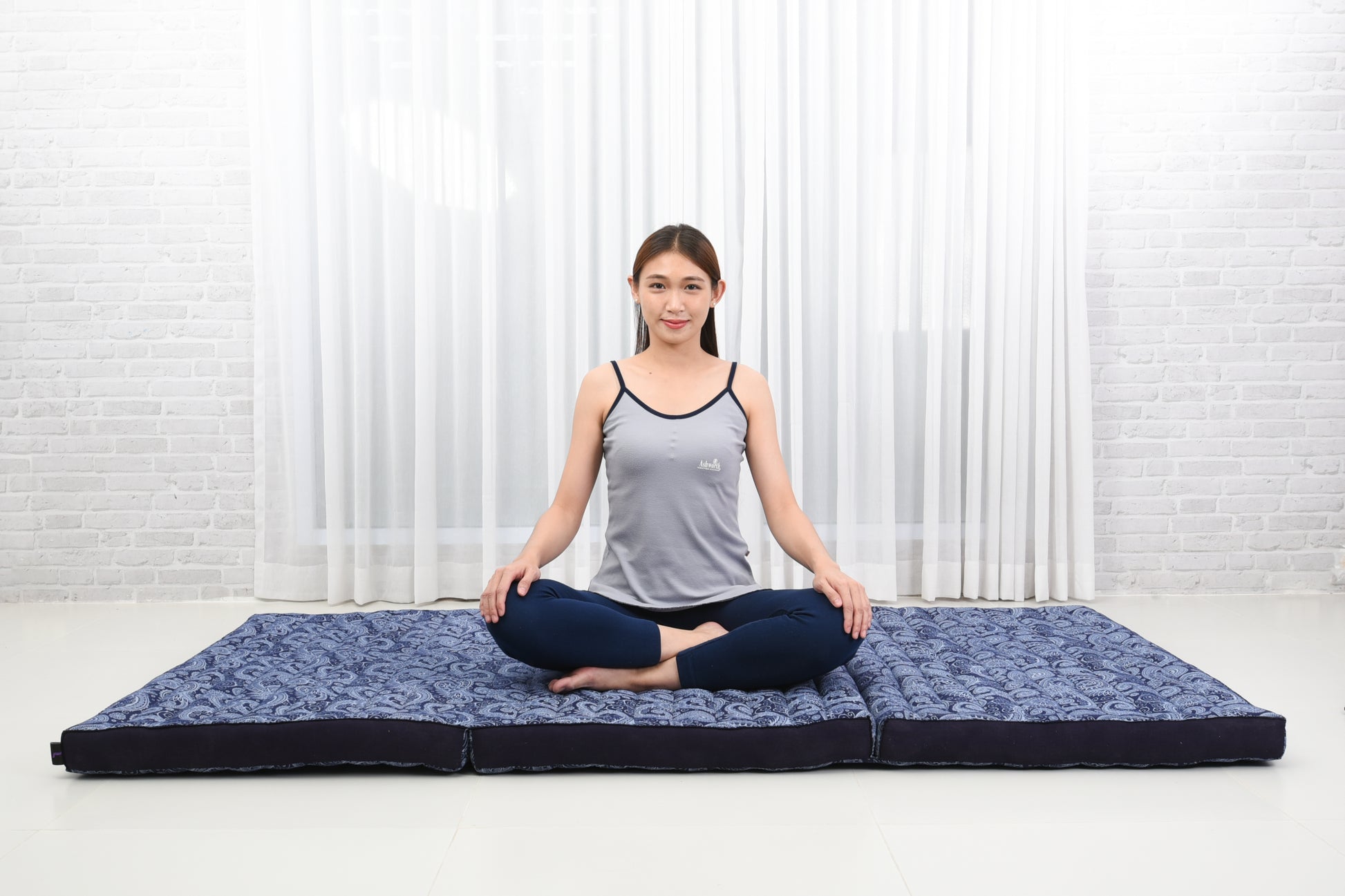 Kapok Folding Mattress – Thick Cotton Padded Guest Bed for Home, Sleeping & Mindfulness Corner, Cbt1 - Blue, L: 200x100 cm