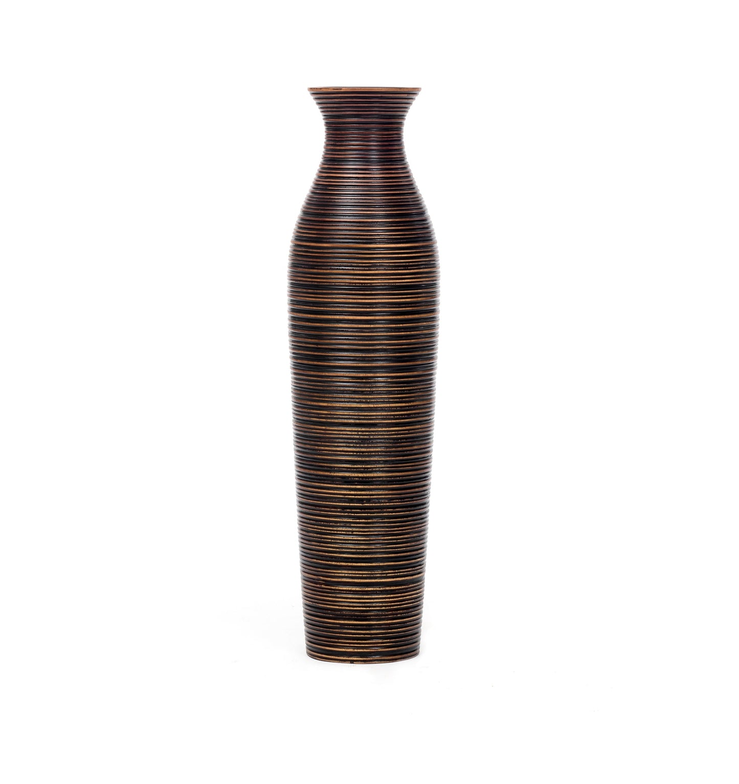 Grande vaso da pavimento in legno di mango – Decorazione artigianale dalla Thailandia