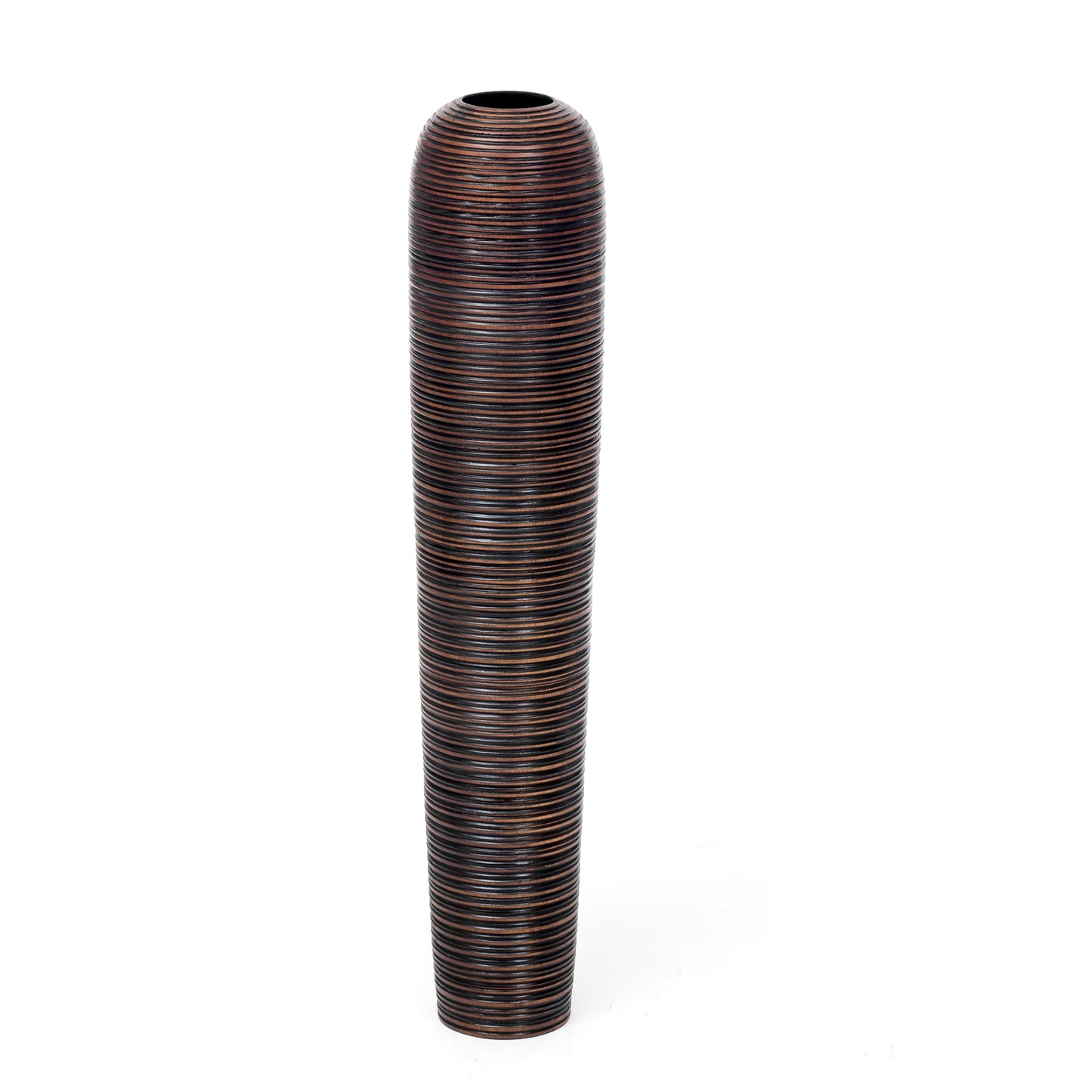 Grande vaso da pavimento in legno di mango – Decorazione artigianale dalla Thailandia