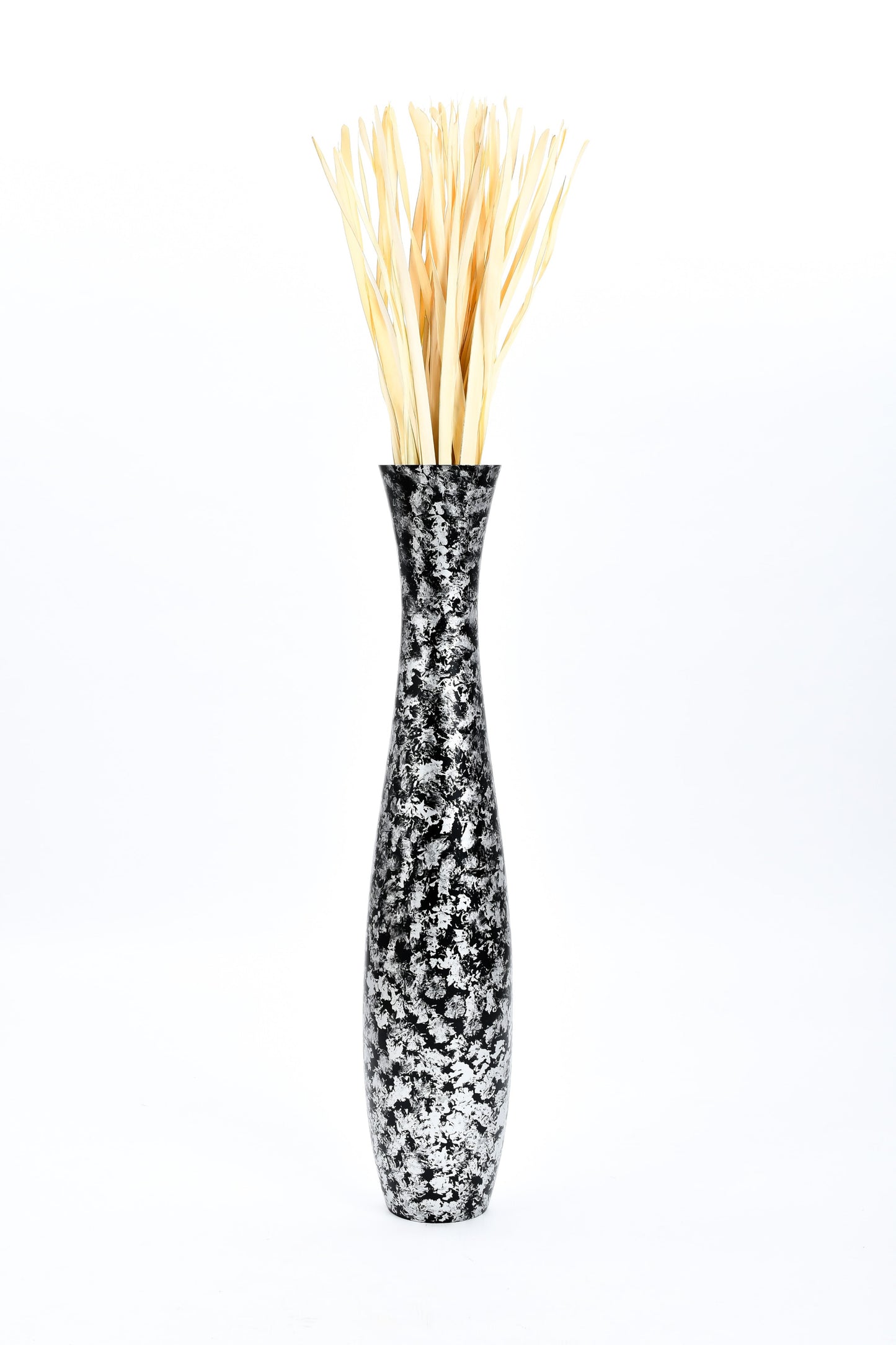 Large Mango Wood Floor Vase – Handcrafted Decorative Highlight from Thailand, 105 cm