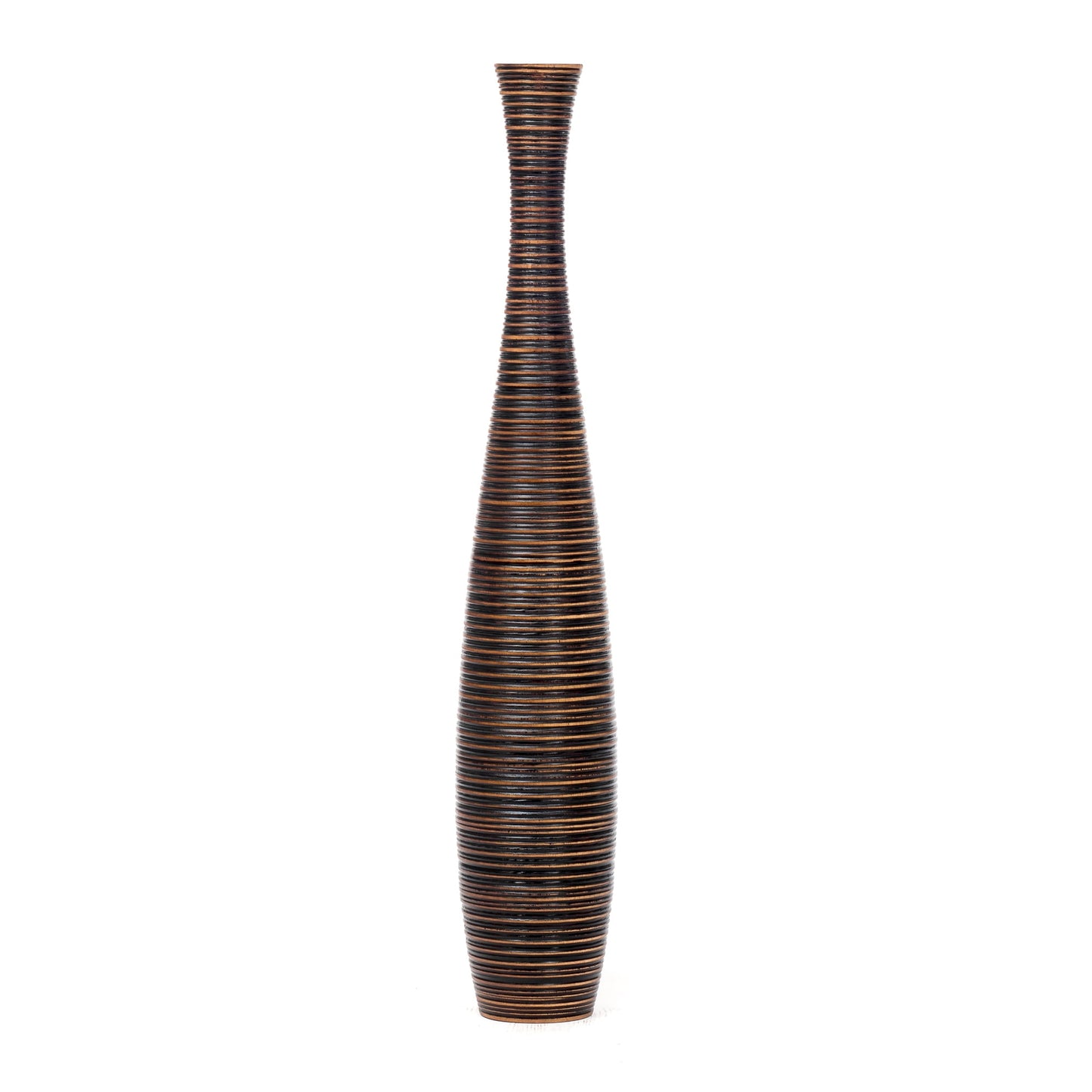 Grande vaso da pavimento in legno di mango – Decorazione artigianale dalla Thailandia