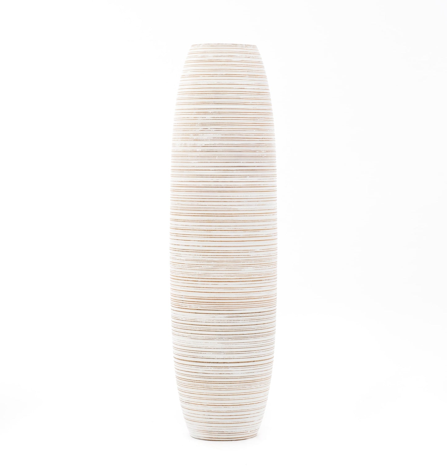 Grande vaso da pavimento in legno di mango – Decorazione artigianale dalla Thailandia