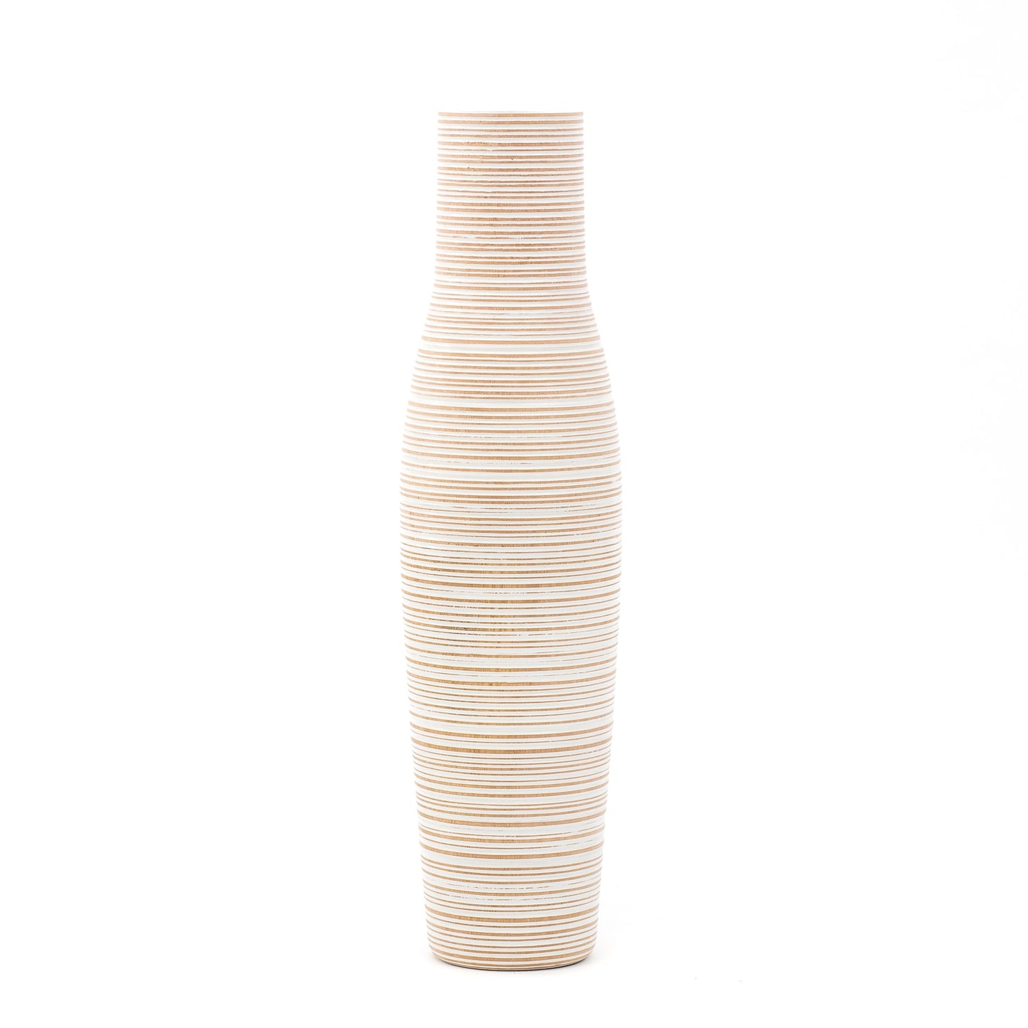 Grande vaso da pavimento in legno di mango – Decorazione artigianale dalla Thailandia