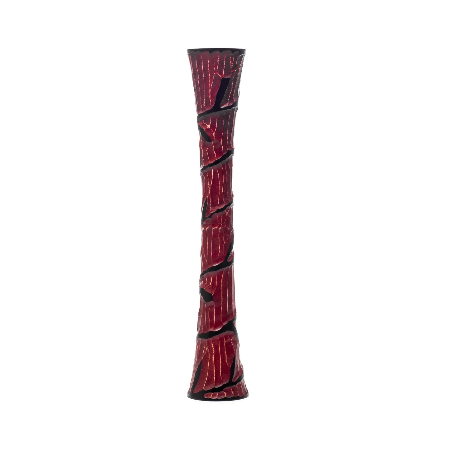 Large Mango Wood Floor Vase – Handcrafted Decorative Highlight from Thailand, 65 cm