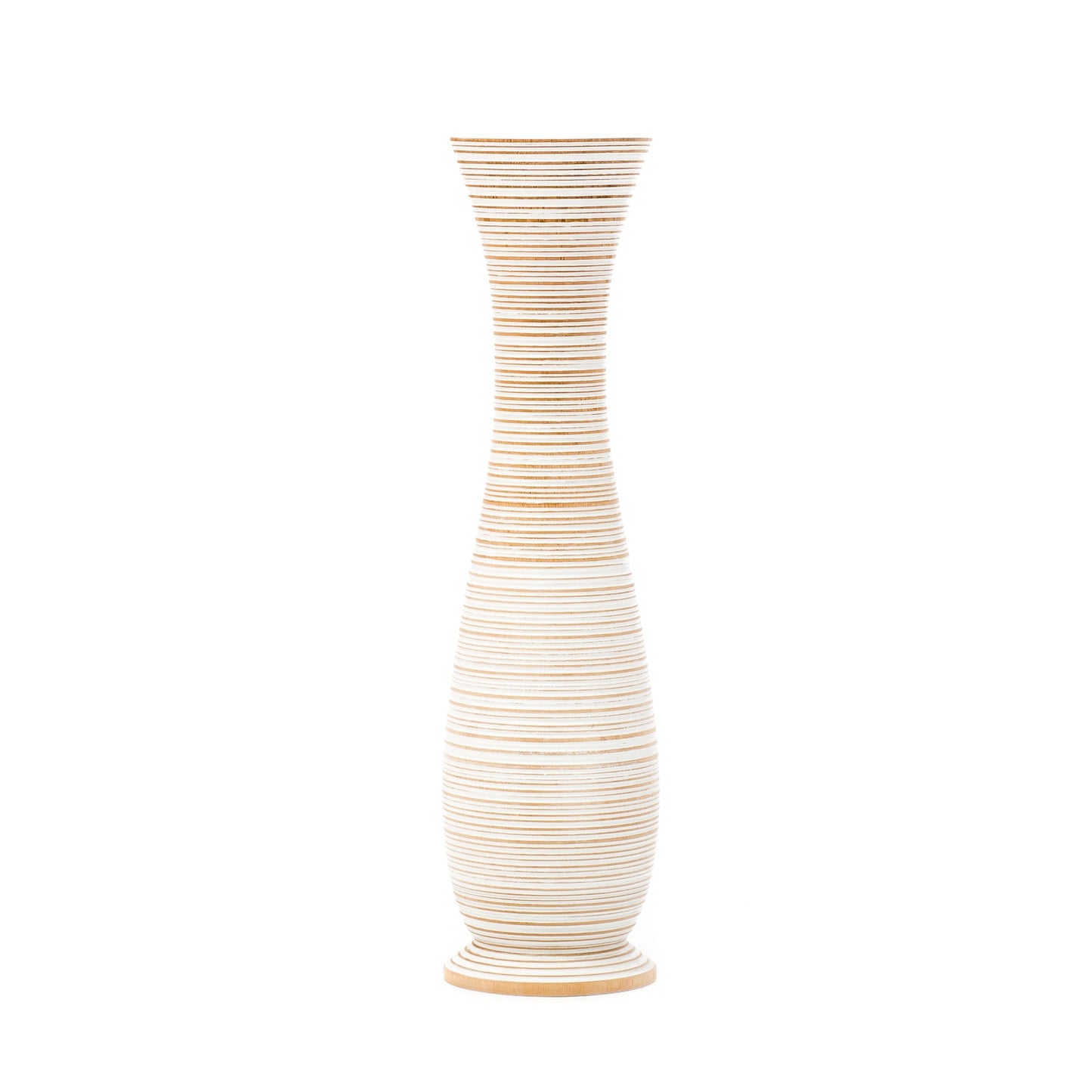 Grande vaso da pavimento in legno di mango – Decorazione artigianale dalla Thailandia