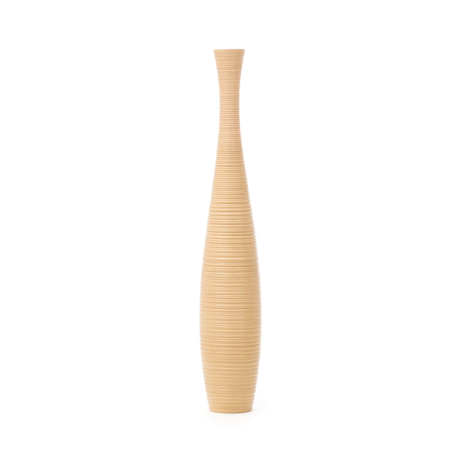 Grande vaso da pavimento in legno di mango – Decorazione artigianale dalla Thailandia