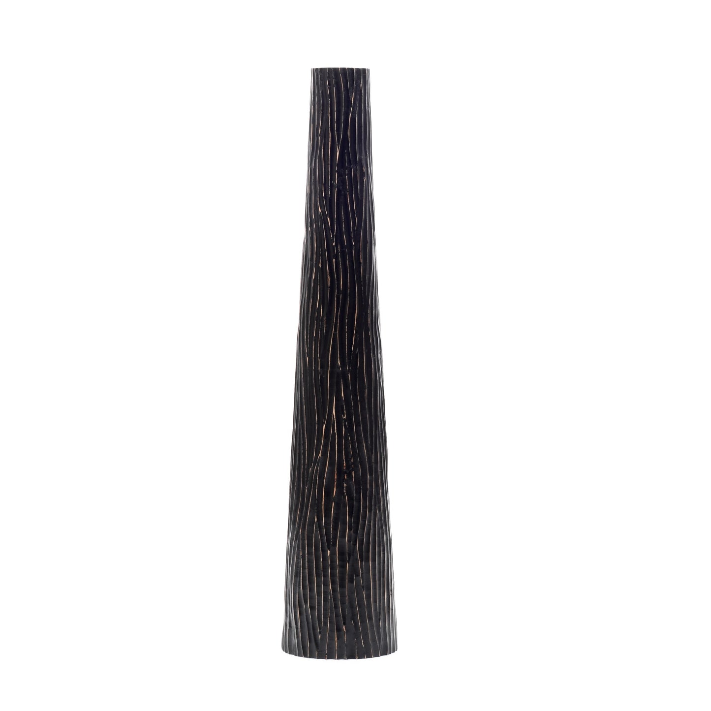 Grande vaso da pavimento in legno di mango – Decorazione artigianale dalla Thailandia