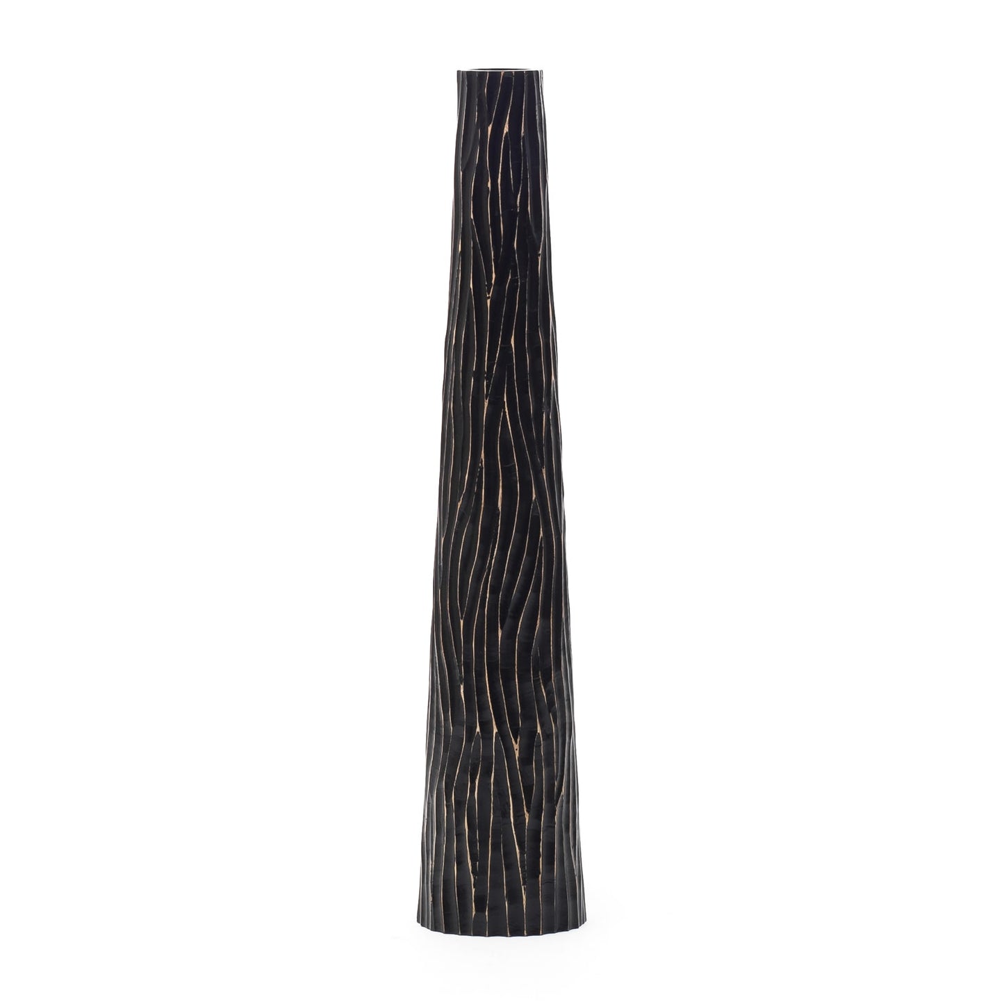 Grande vaso da pavimento in legno di mango – Decorazione artigianale dalla Thailandia