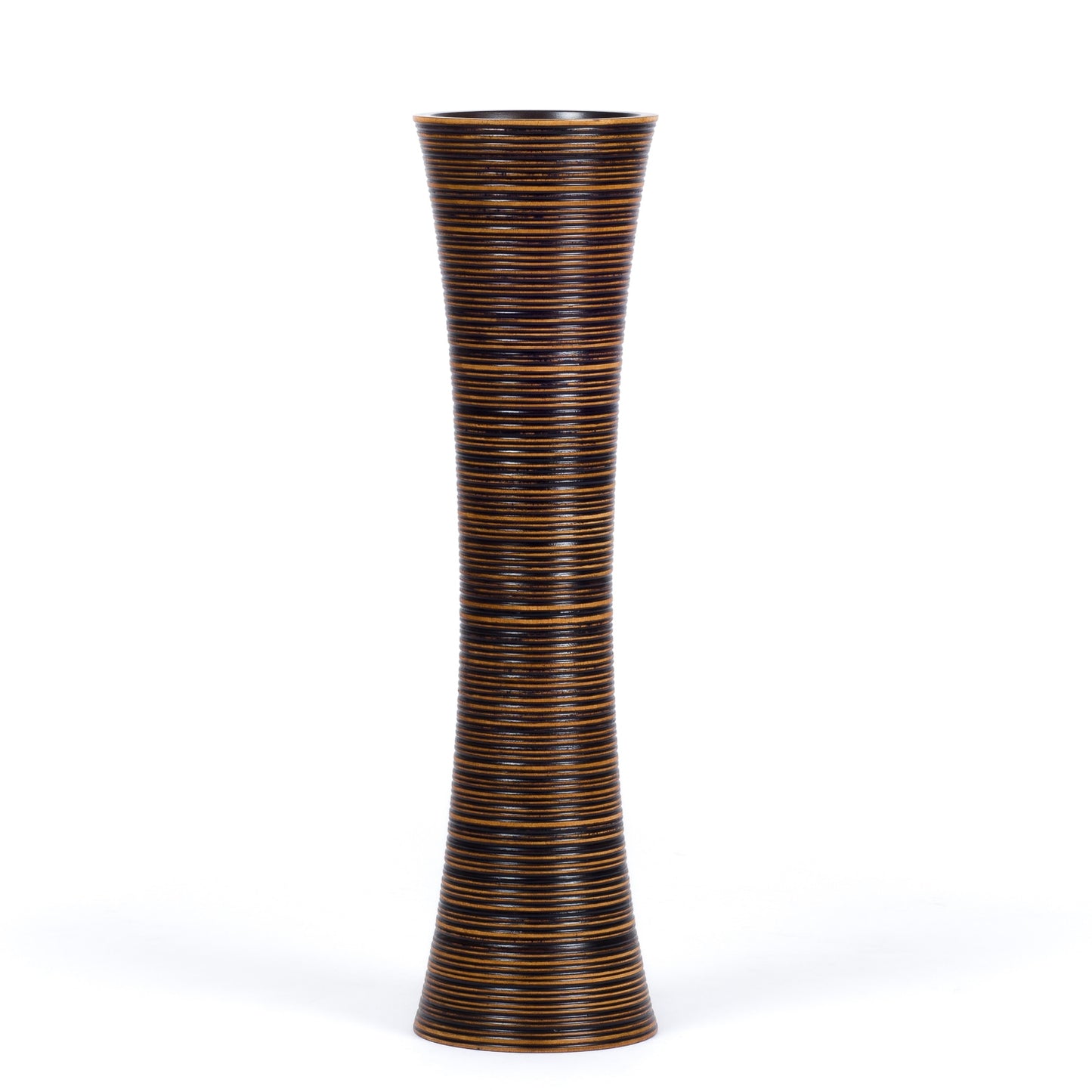 Grande vaso da pavimento in legno di mango – Decorazione artigianale dalla Thailandia