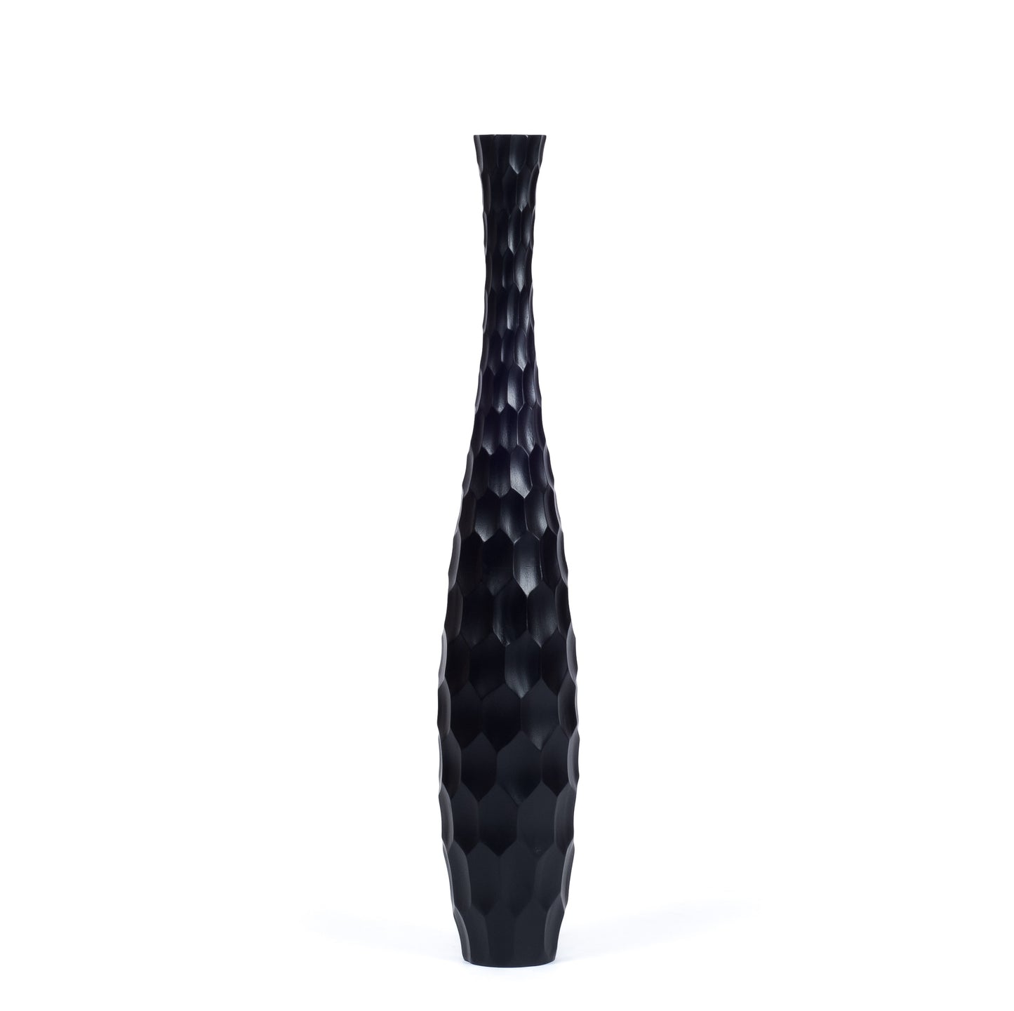 Grande vaso da pavimento in legno di mango – Decorazione artigianale dalla Thailandia