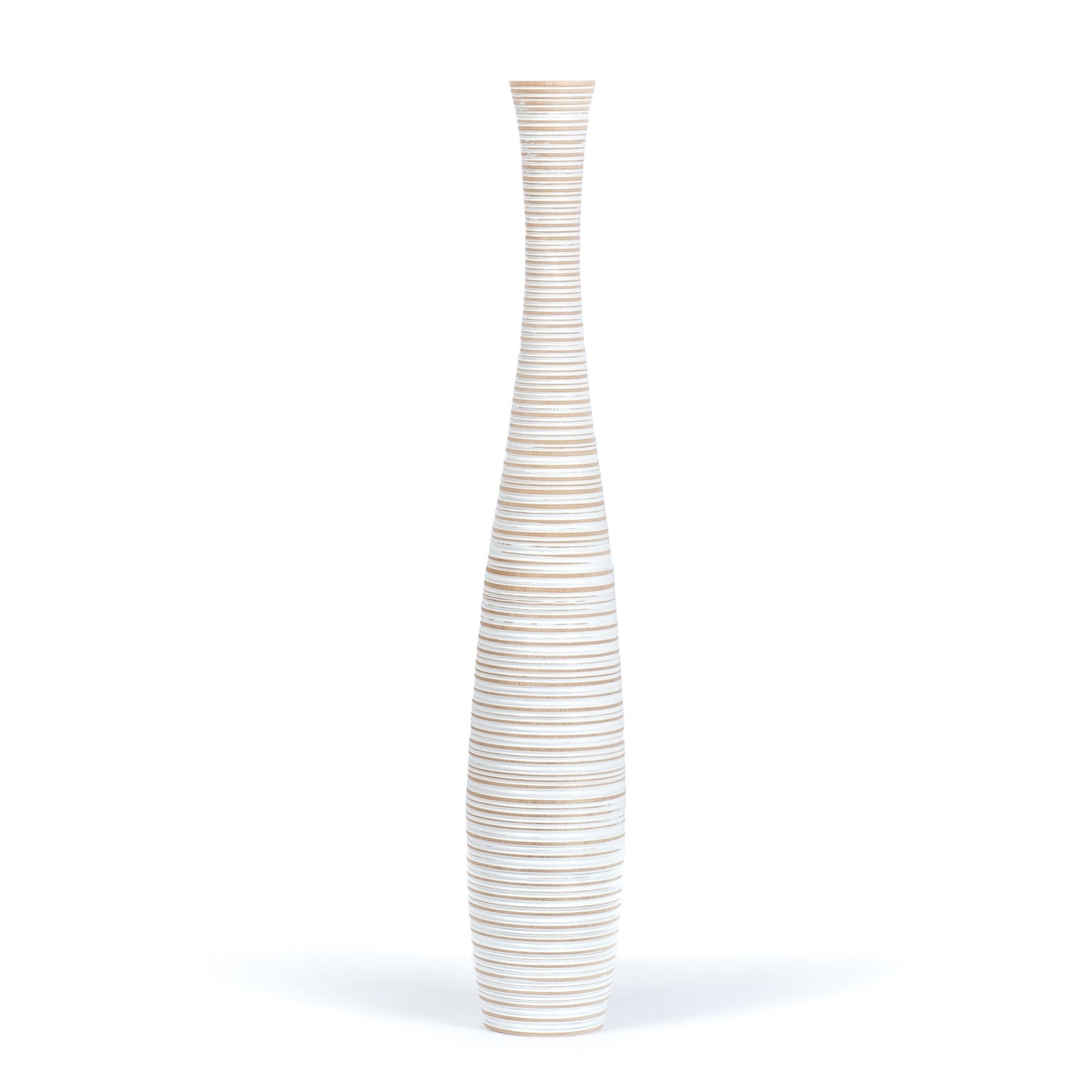 Grande vaso da pavimento in legno di mango – Decorazione artigianale dalla Thailandia