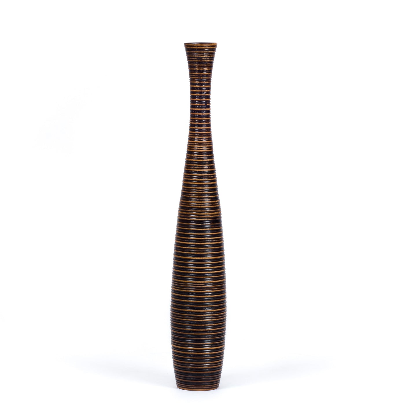 Grande vaso da pavimento in legno di mango – Decorazione artigianale dalla Thailandia