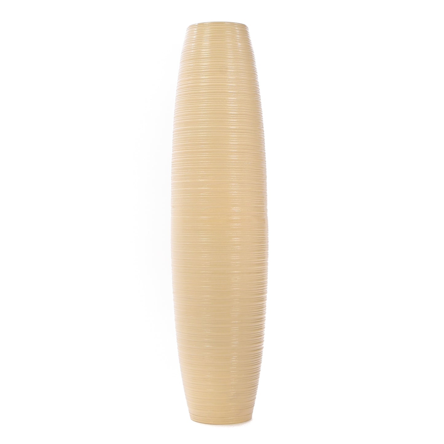 Grande vaso da pavimento in legno di mango – Decorazione artigianale dalla Thailandia