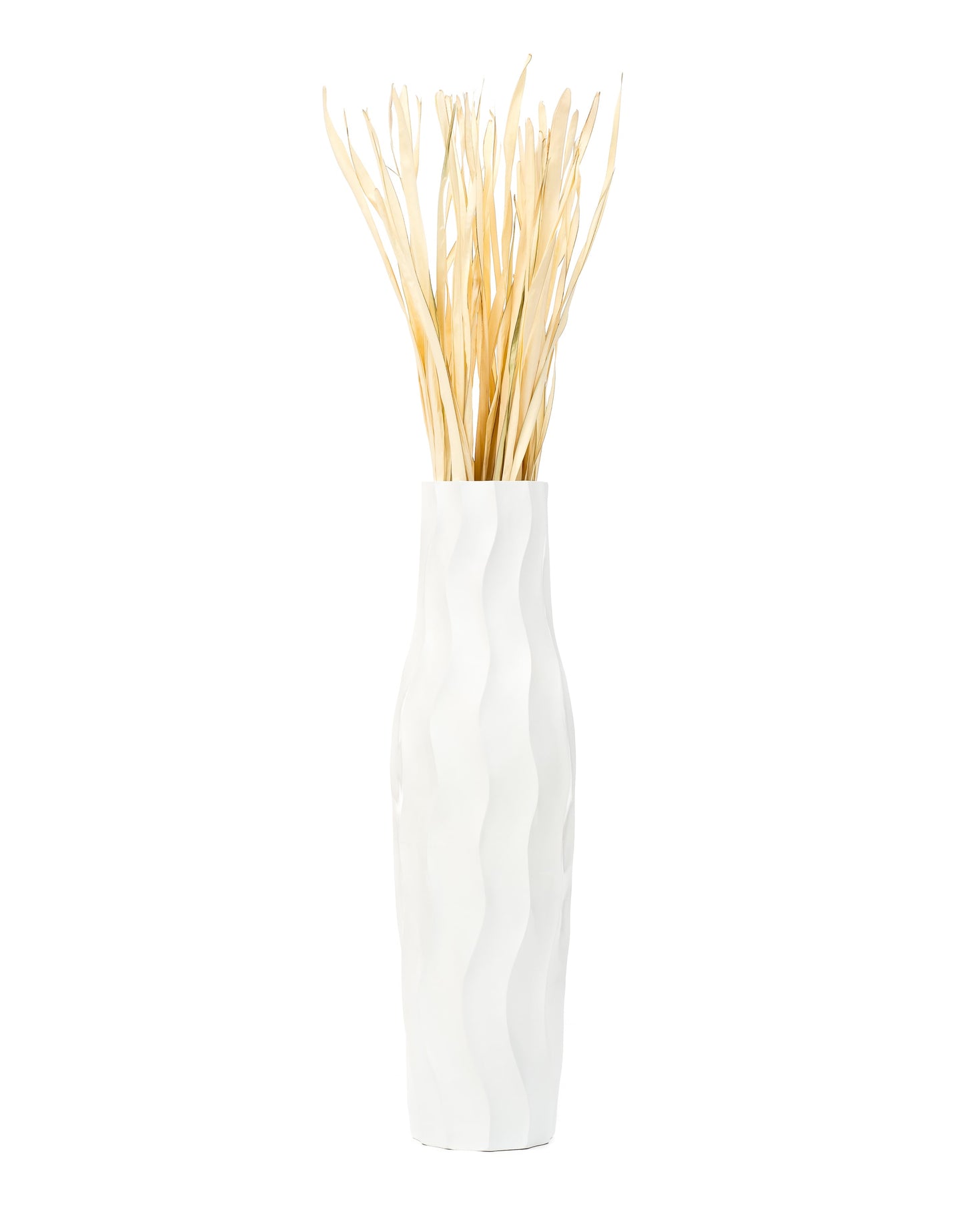 Large Mango Wood Floor Vase – Handcrafted Decorative Highlight from Thailand, 85 cm