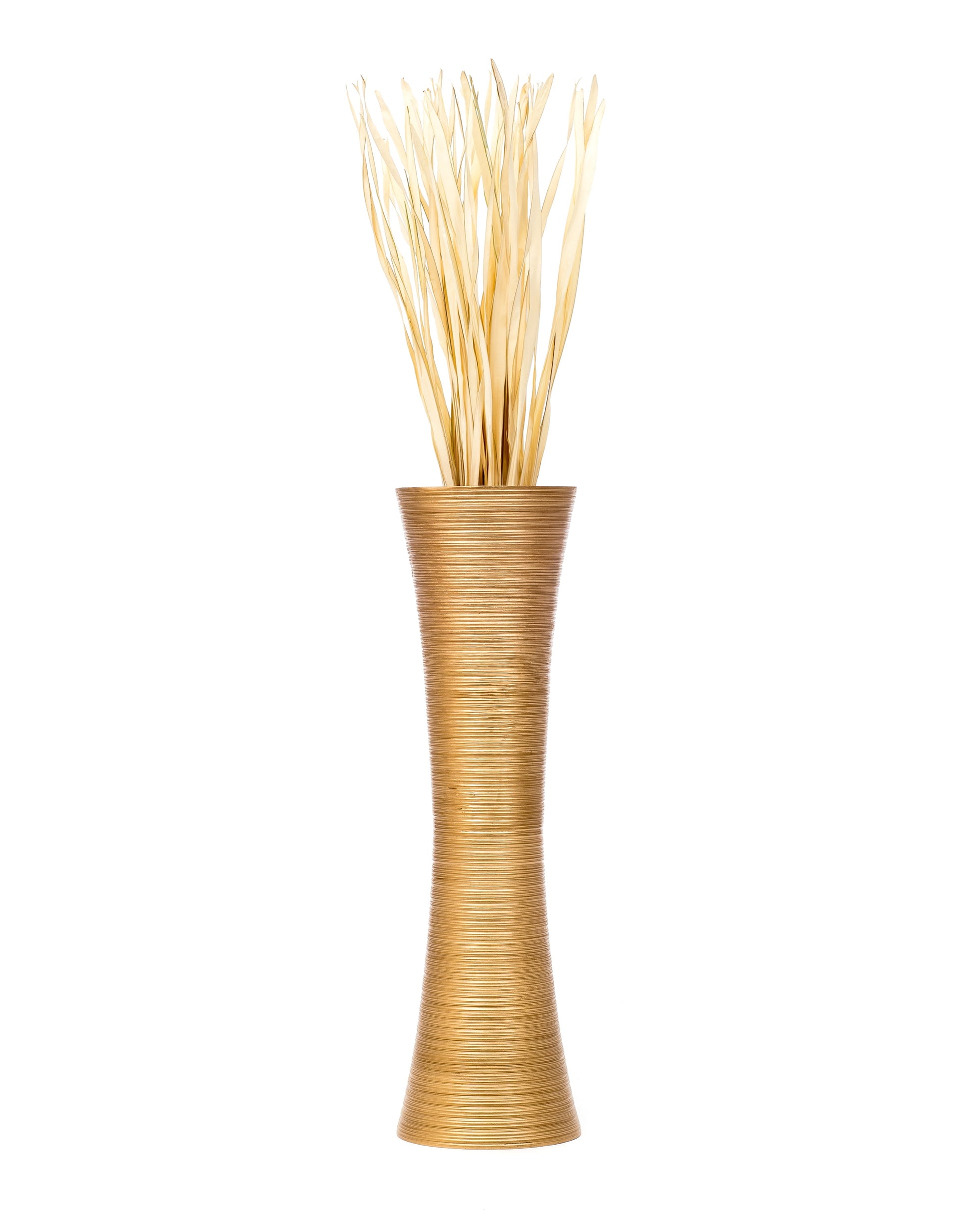 Large Mango Wood Floor Vase – Handcrafted Decorative Highlight from Thailand, 85 cm