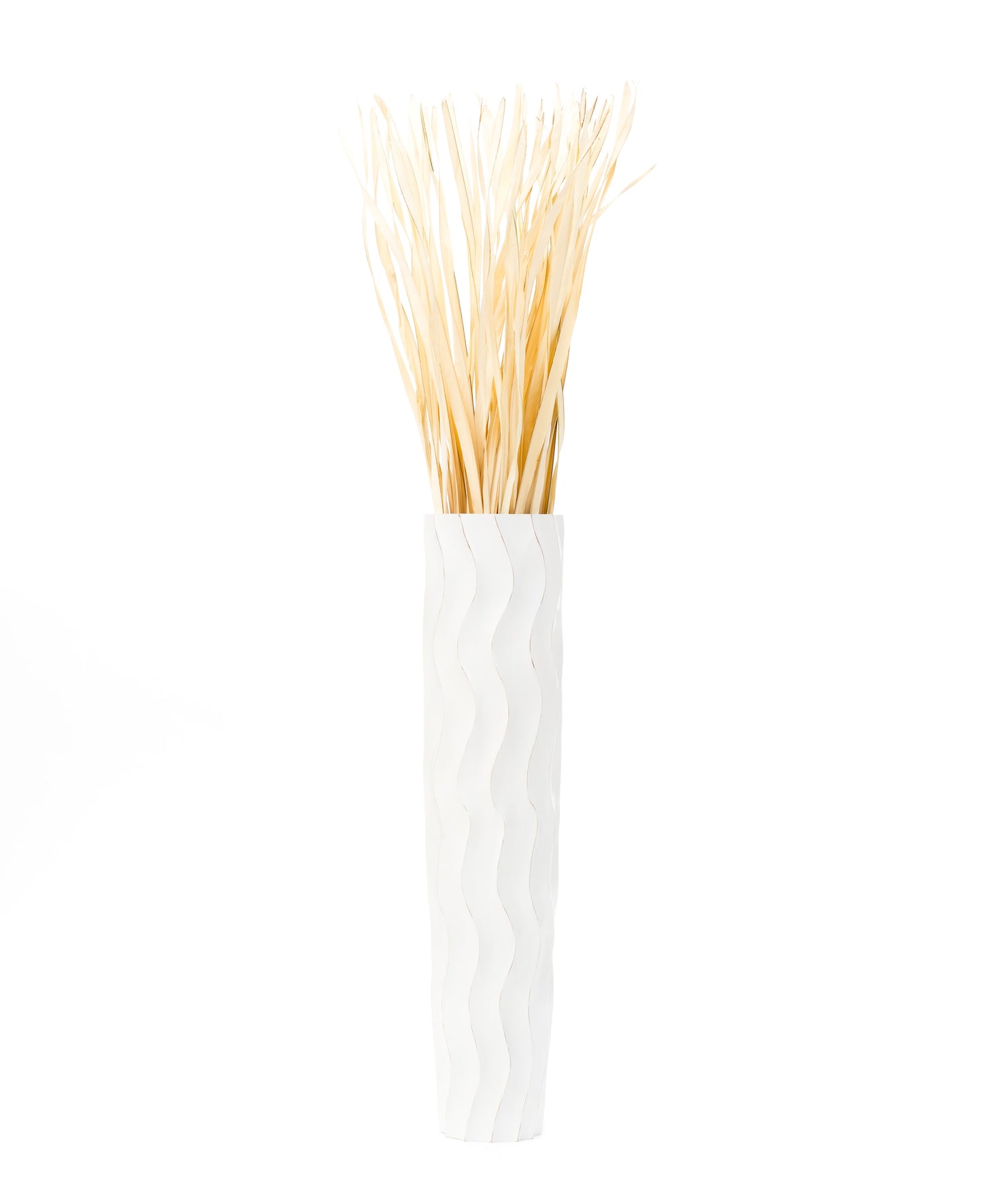 Large Mango Wood Floor Vase – Handcrafted Decorative Highlight from Thailand, 85 cm