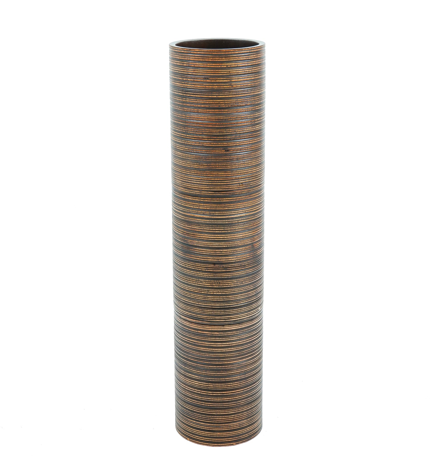 Grande vaso da pavimento in legno di mango – Decorazione artigianale dalla Thailandia