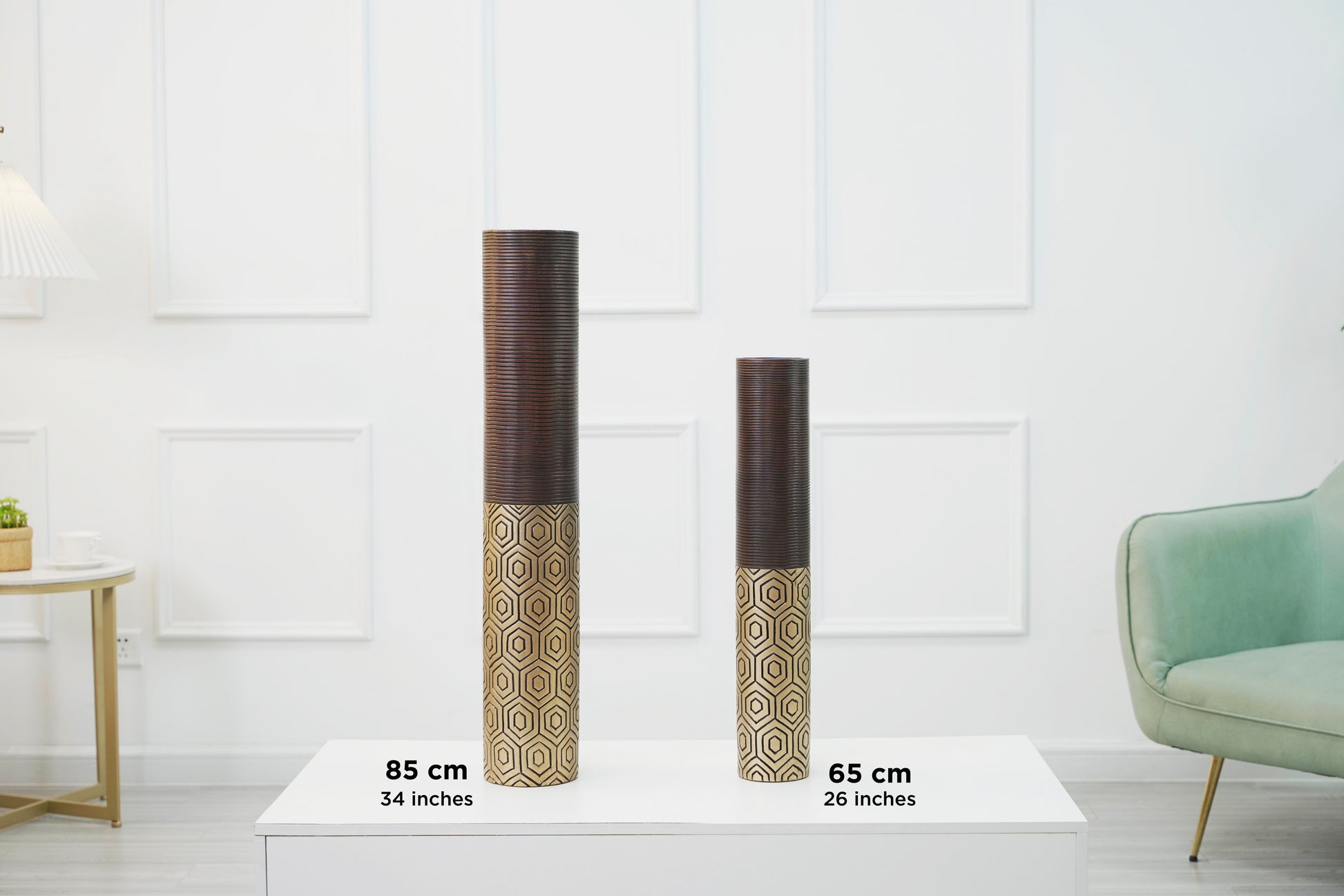 Large Resin Floor Vase – Stylish Waterproof Vase for Fresh & Dried Flowers, 85 cm