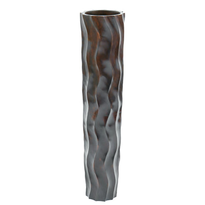 Large Mango Wood Floor Vase – Handcrafted Decorative Highlight from Thailand, brown, 85 cm