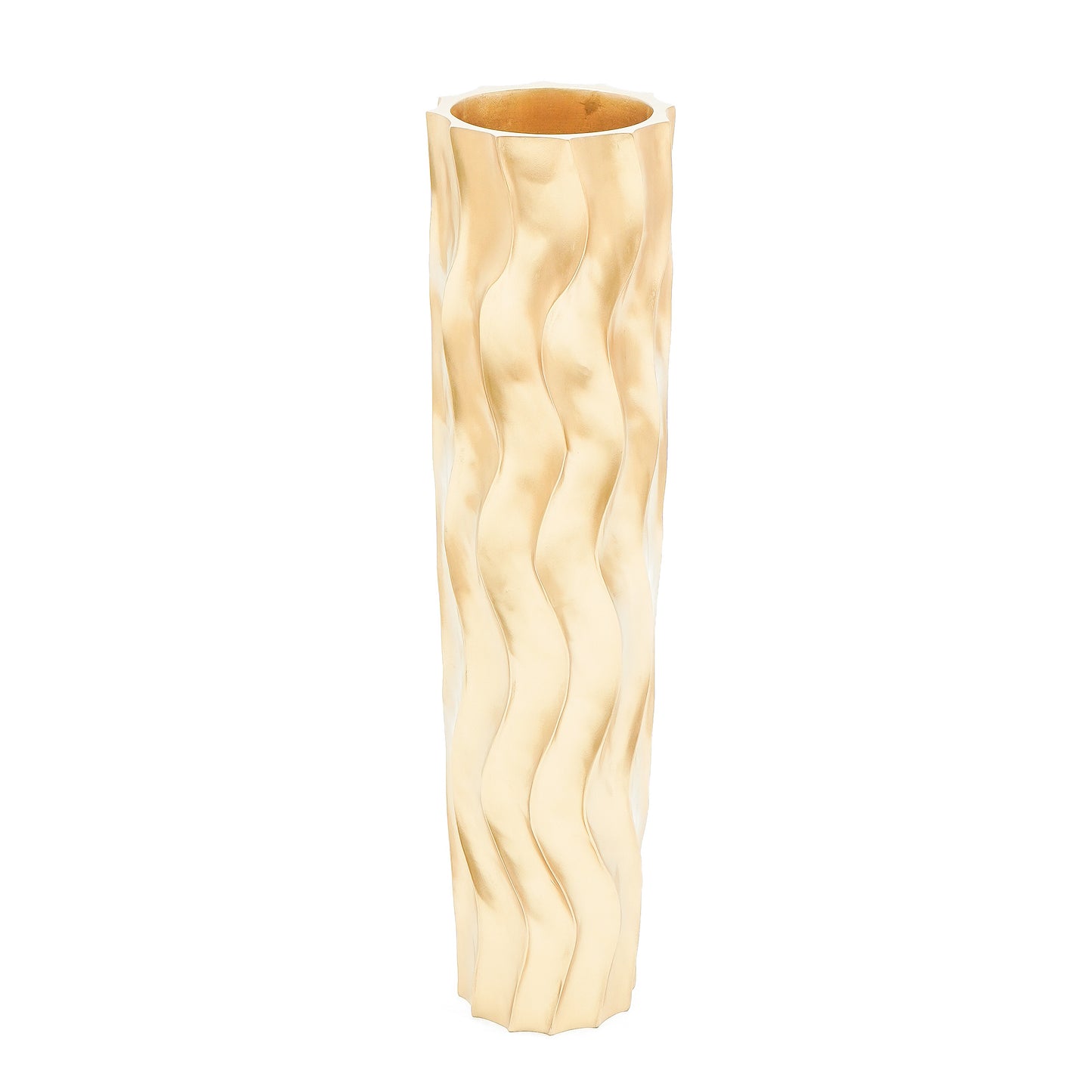 Grande vaso da pavimento in legno di mango – Decorazione artigianale dalla Thailandia